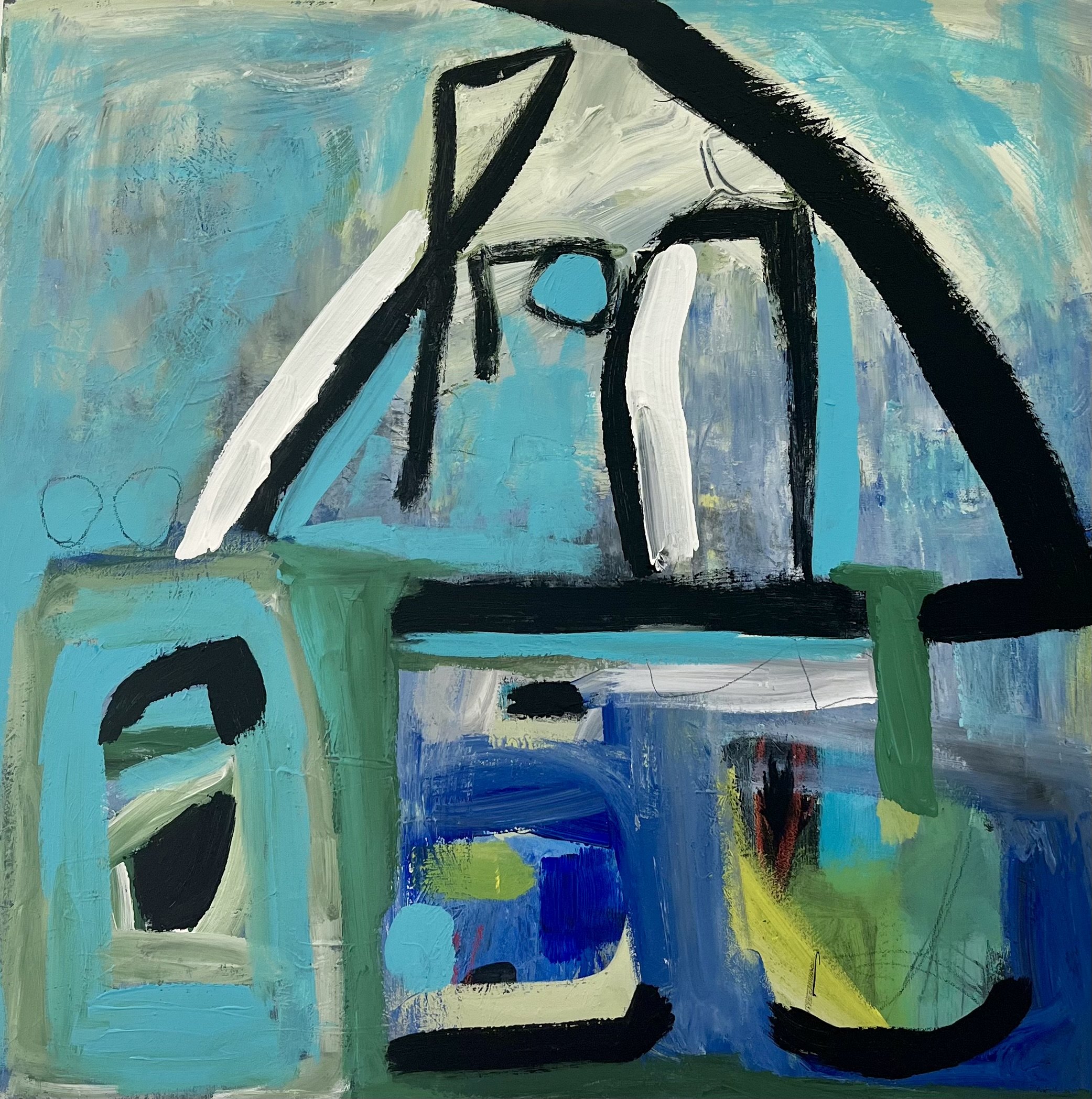 Walking To The Lake - Acrylic on canvas - 24” x 24” - $675