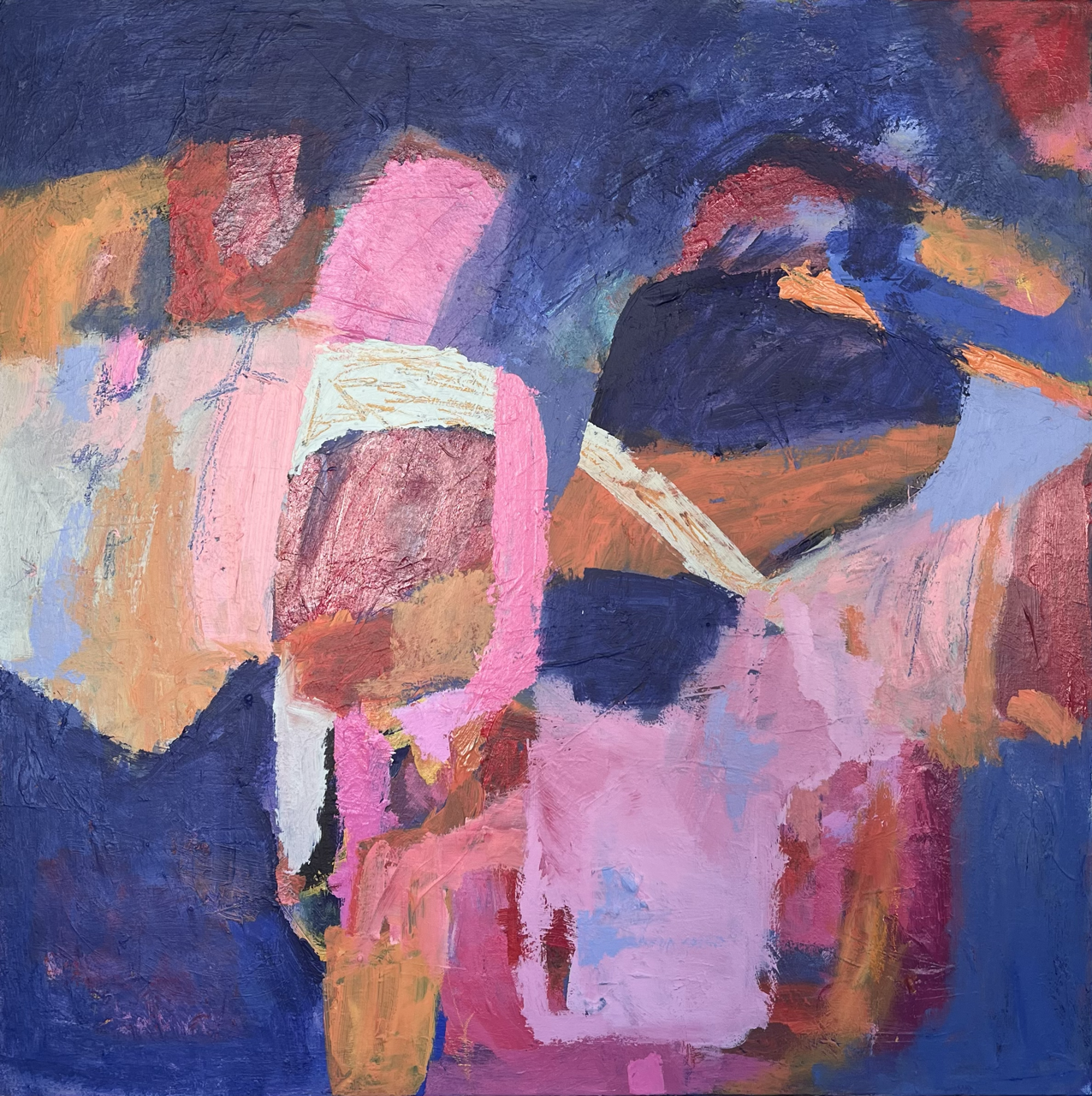 Midnight Rendezvous - 36” x 36” - Acrylic and pencil on canvas - $950