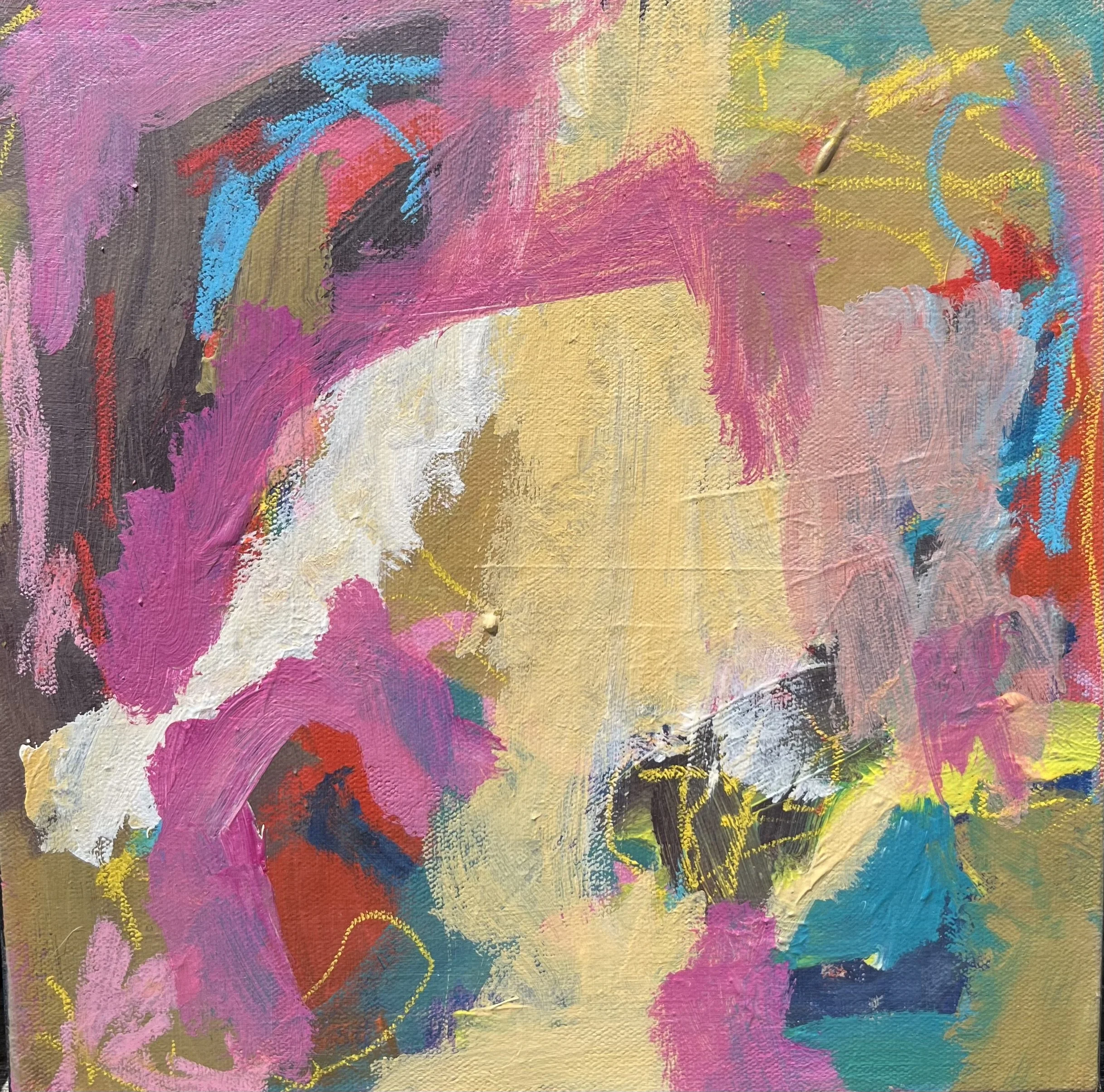 Surprise - 12” x 12” - Acrylic and pastel on canvas - $250