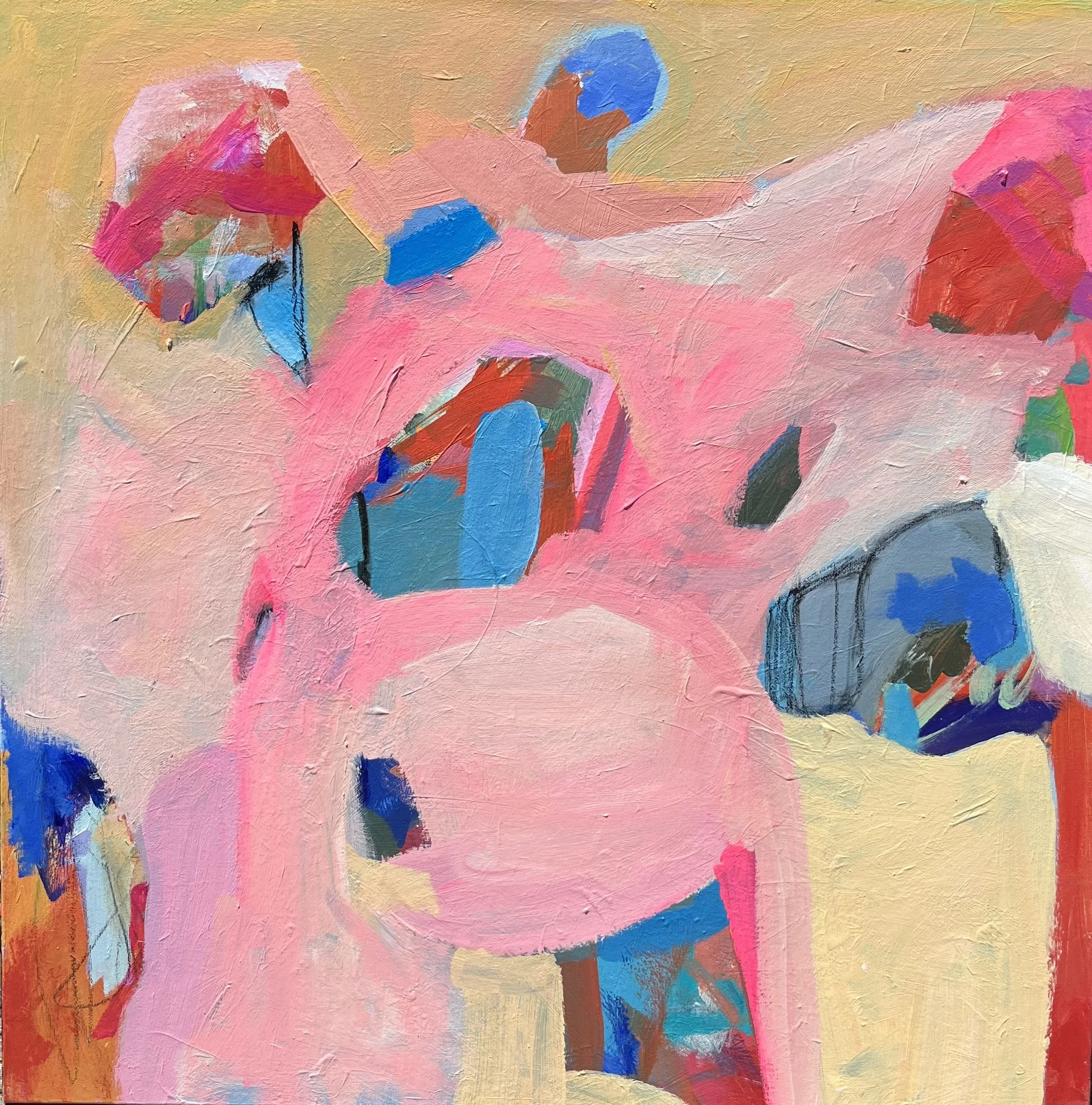 Here Comes The Sun - 24” x 24” - Acrylic and pencil on canvas - $575