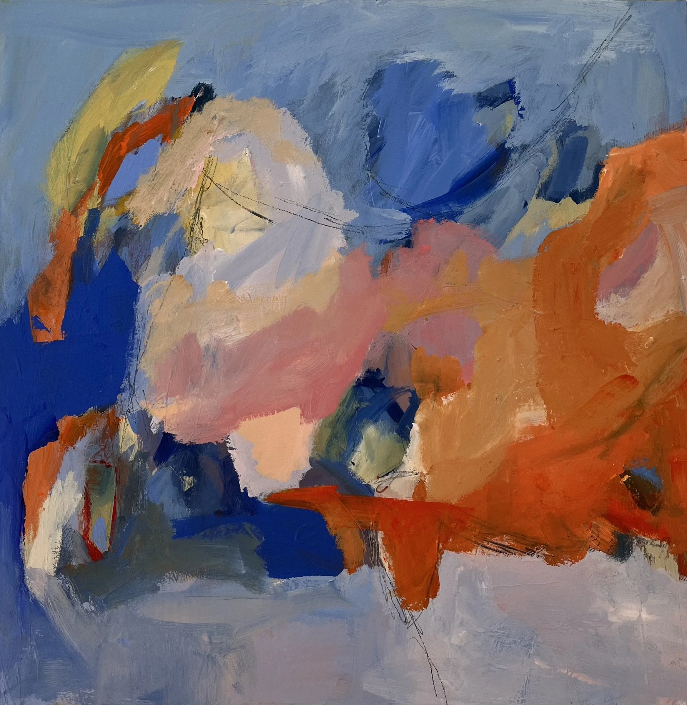 Let Sleeping Dogs Lie - 24" x 24" - Acrylic on canvas - $675