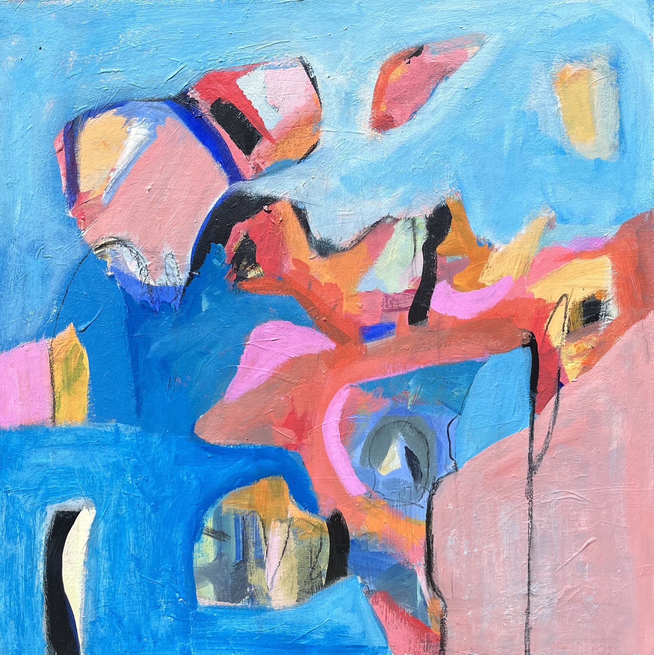 Out To See - 24” x 24” - Acrylic and pencil on canvas - $575