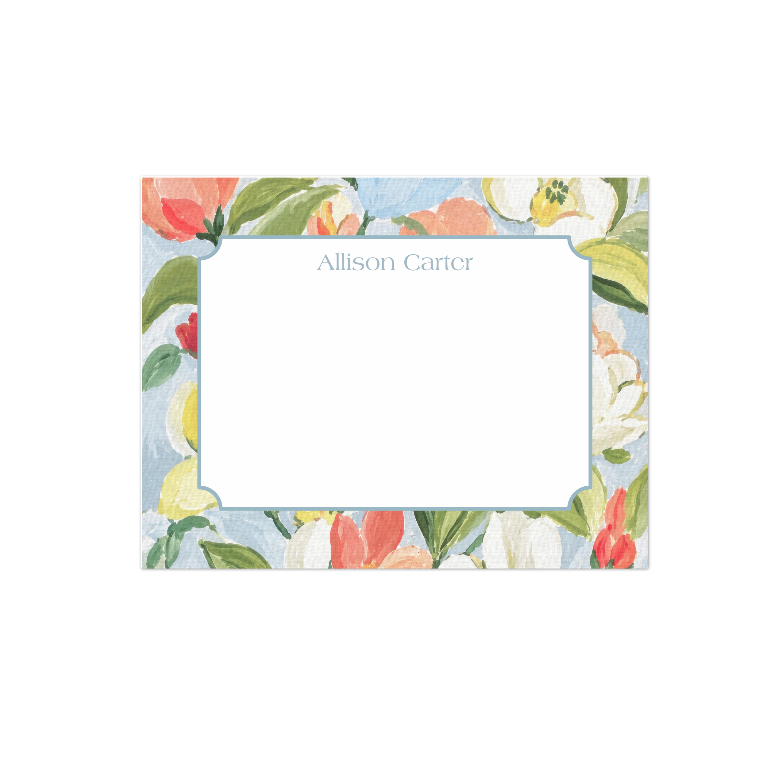 New! Flower Garden 1 Patterned Flat Notes