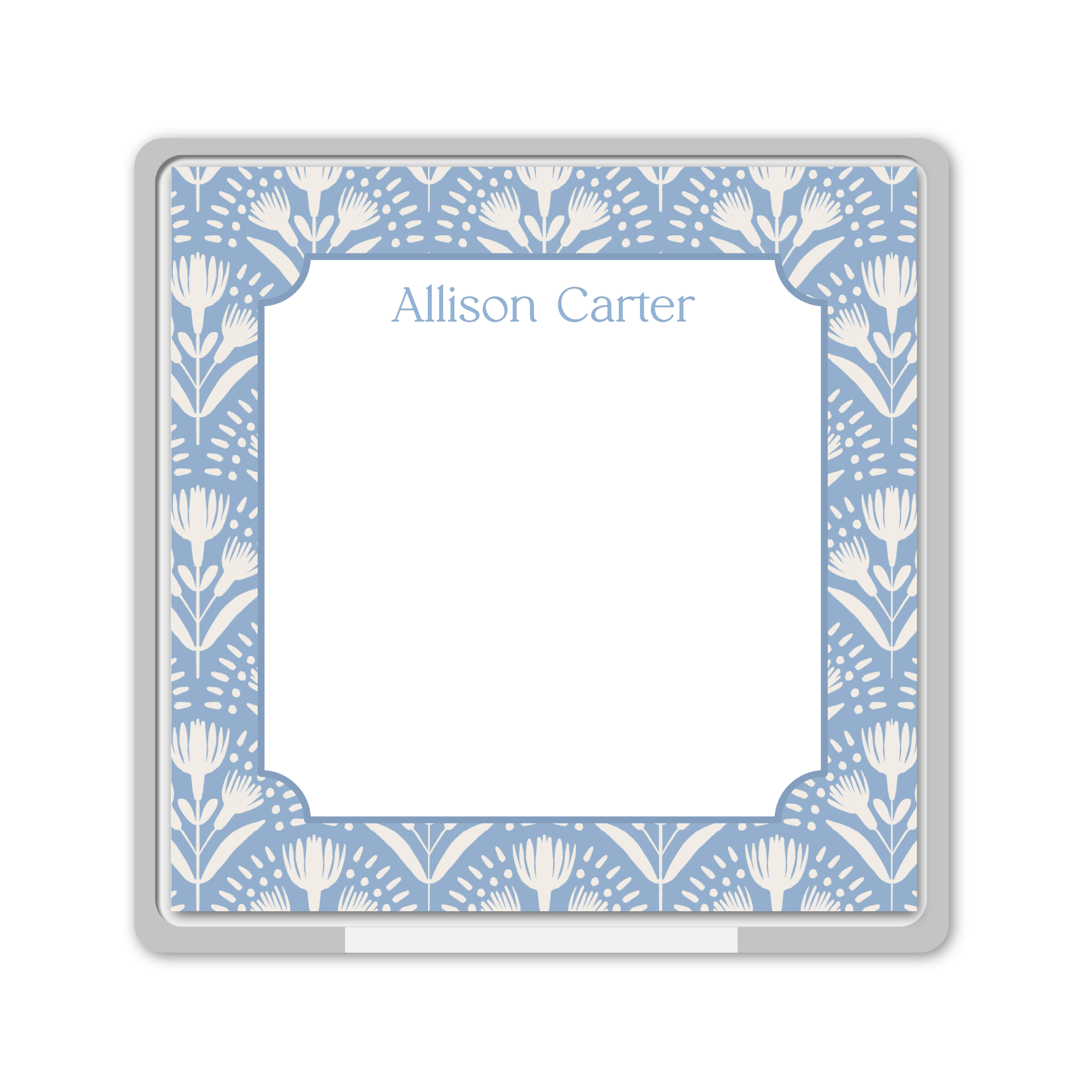 New! Blue Thistle-  Acrylic Desk Set
