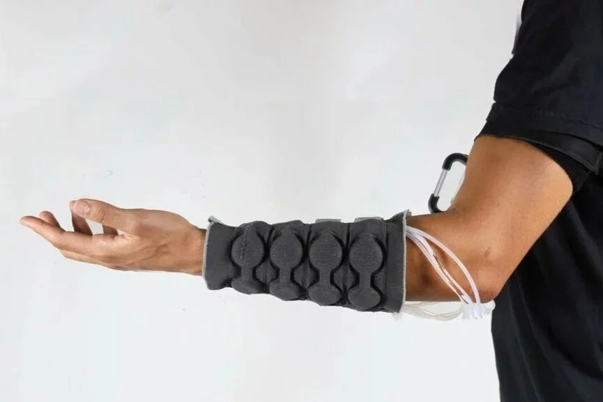 New knit haptic sleeve simulates realistic touch