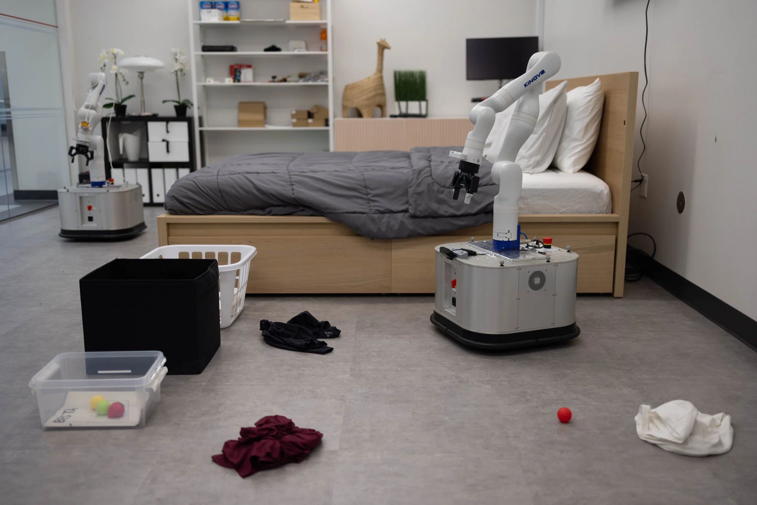 a side shot of a house hero robot in the domestic suite