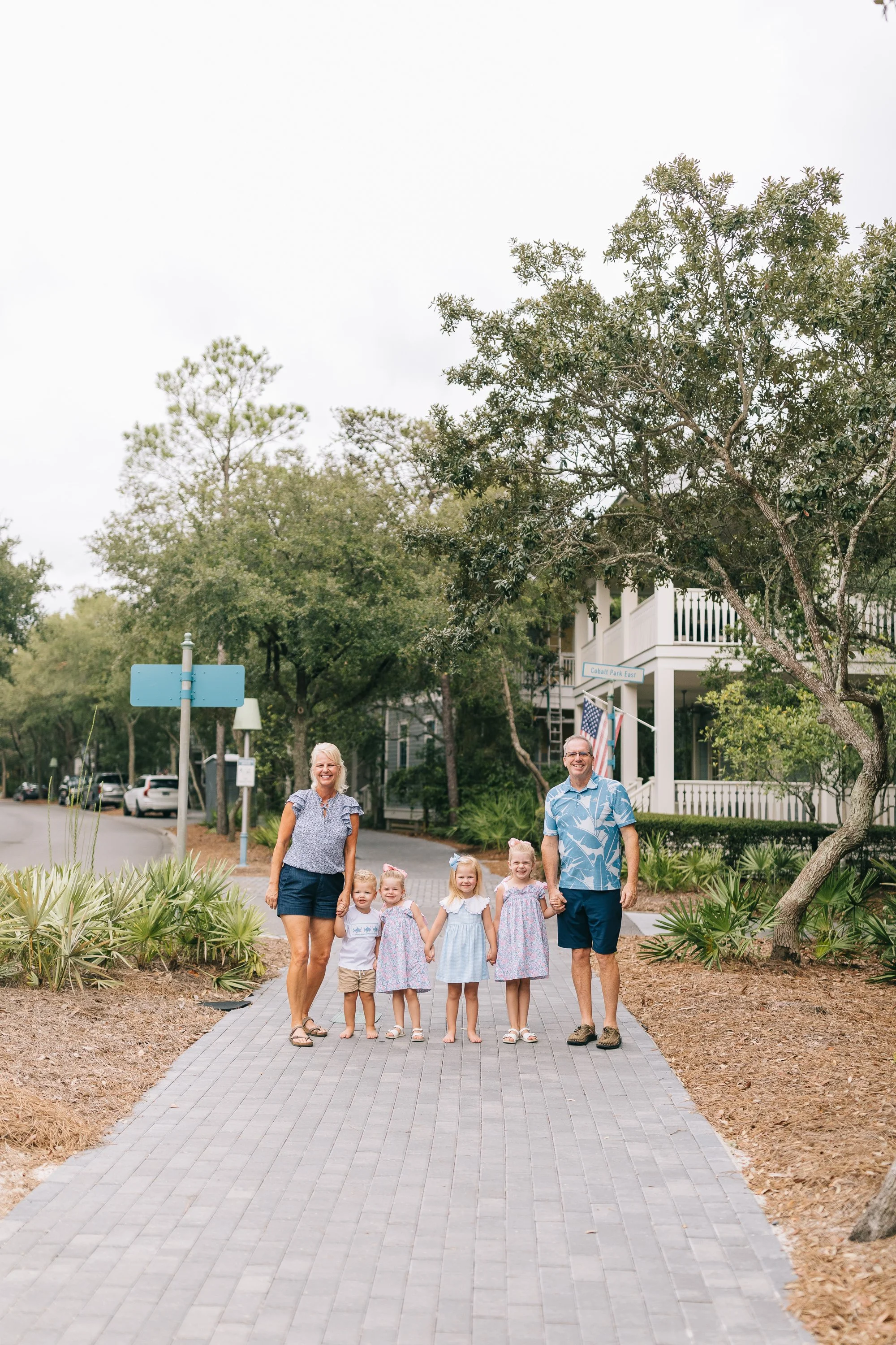 Beth Arey and her husband, Tracy Arey with their grandkids in Florida.