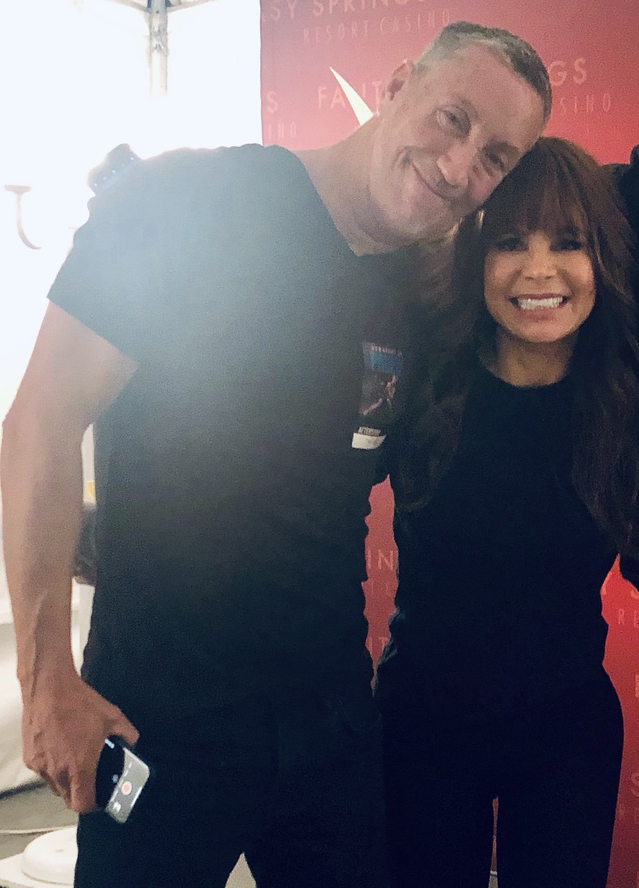 Ken Arthur with Paula Abdul in Los Angeles, California