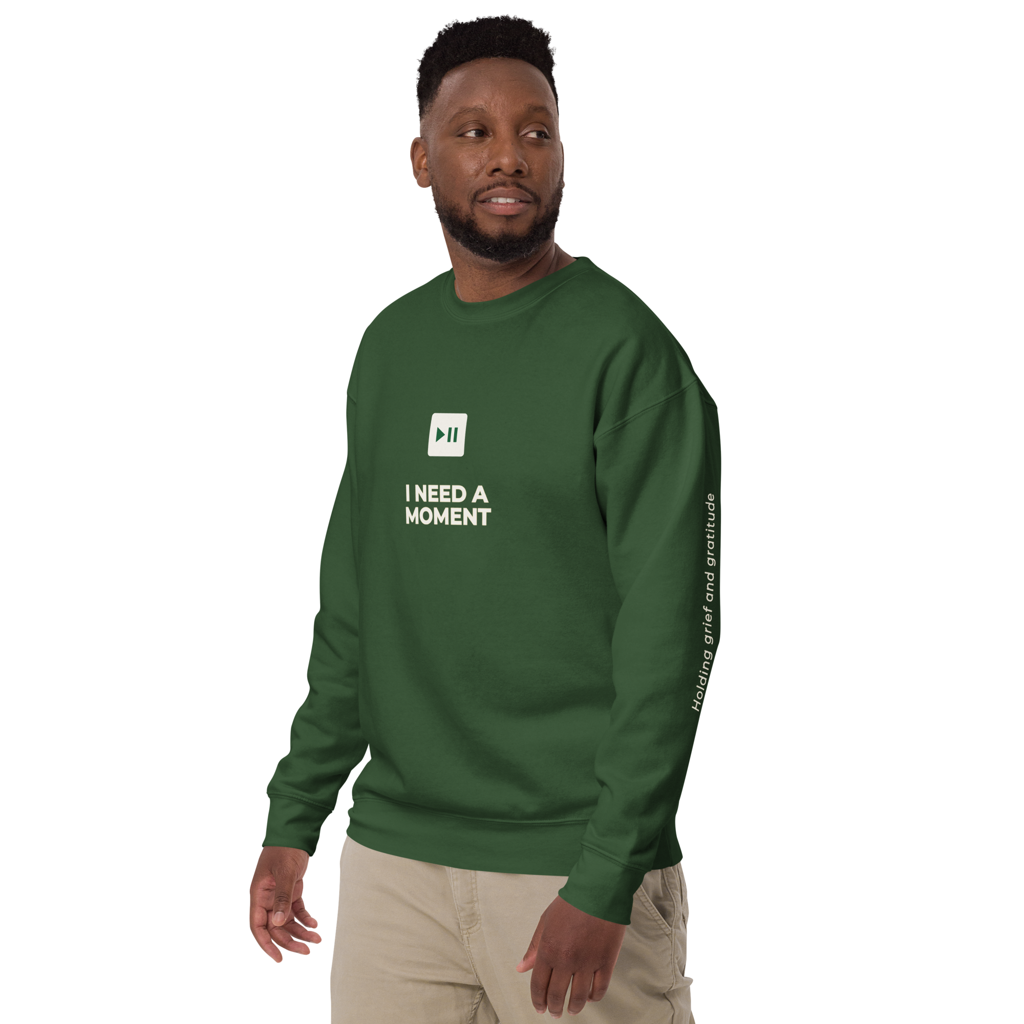 Holding Grief and Gratitude Sweatshirt Sleeve Edition