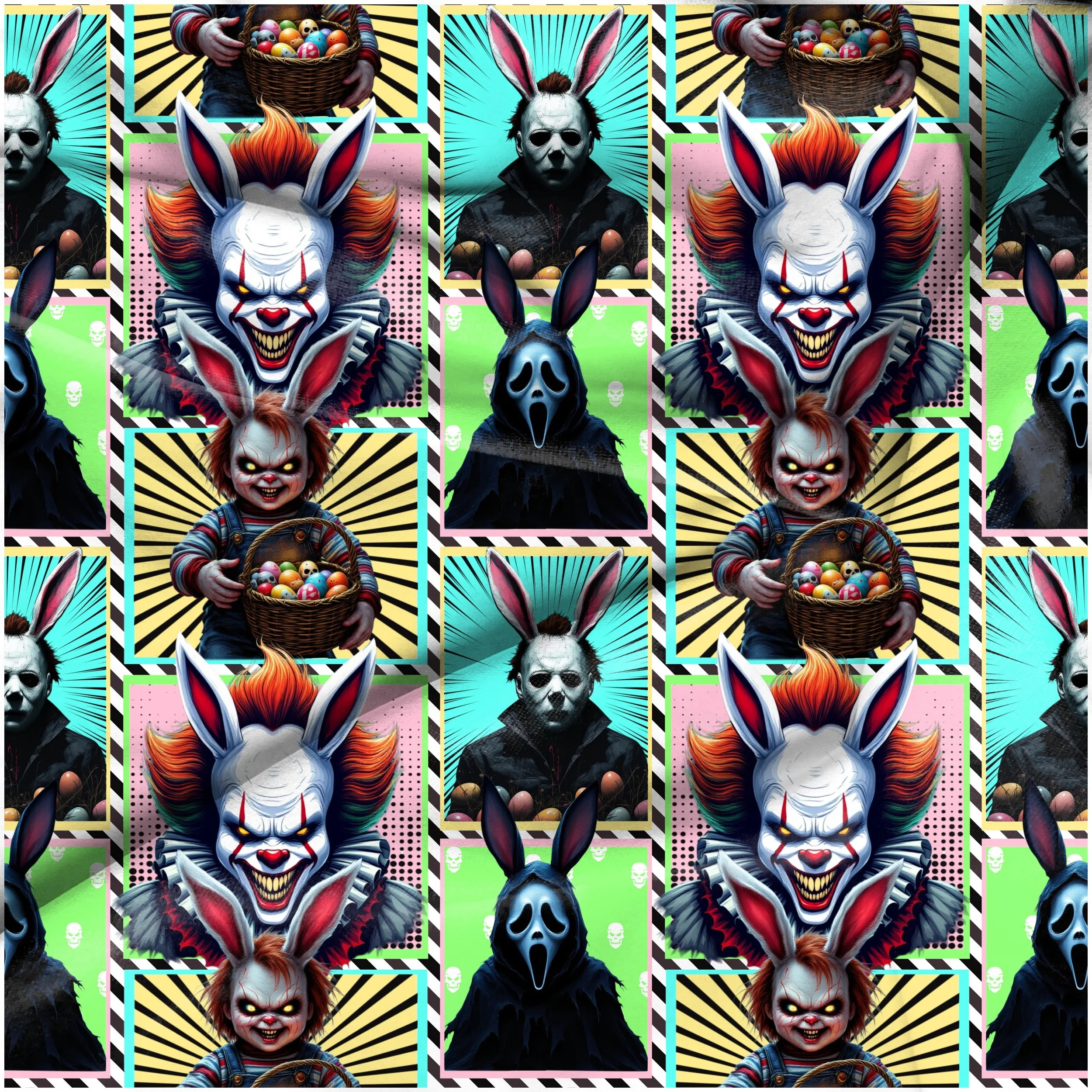Horror Bunnies Comic (striped color way)