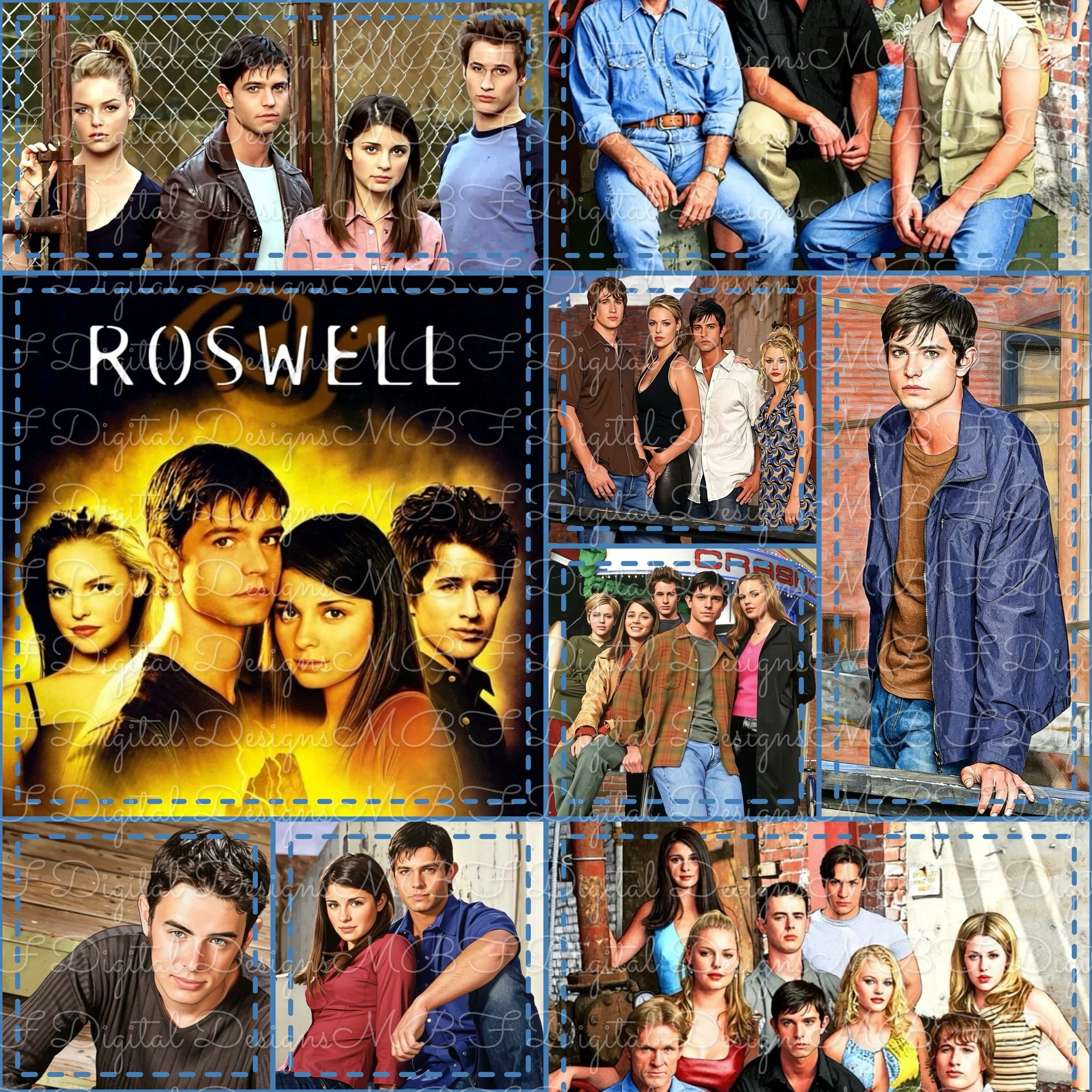 Roswell Patchwork (blue stitches color way)