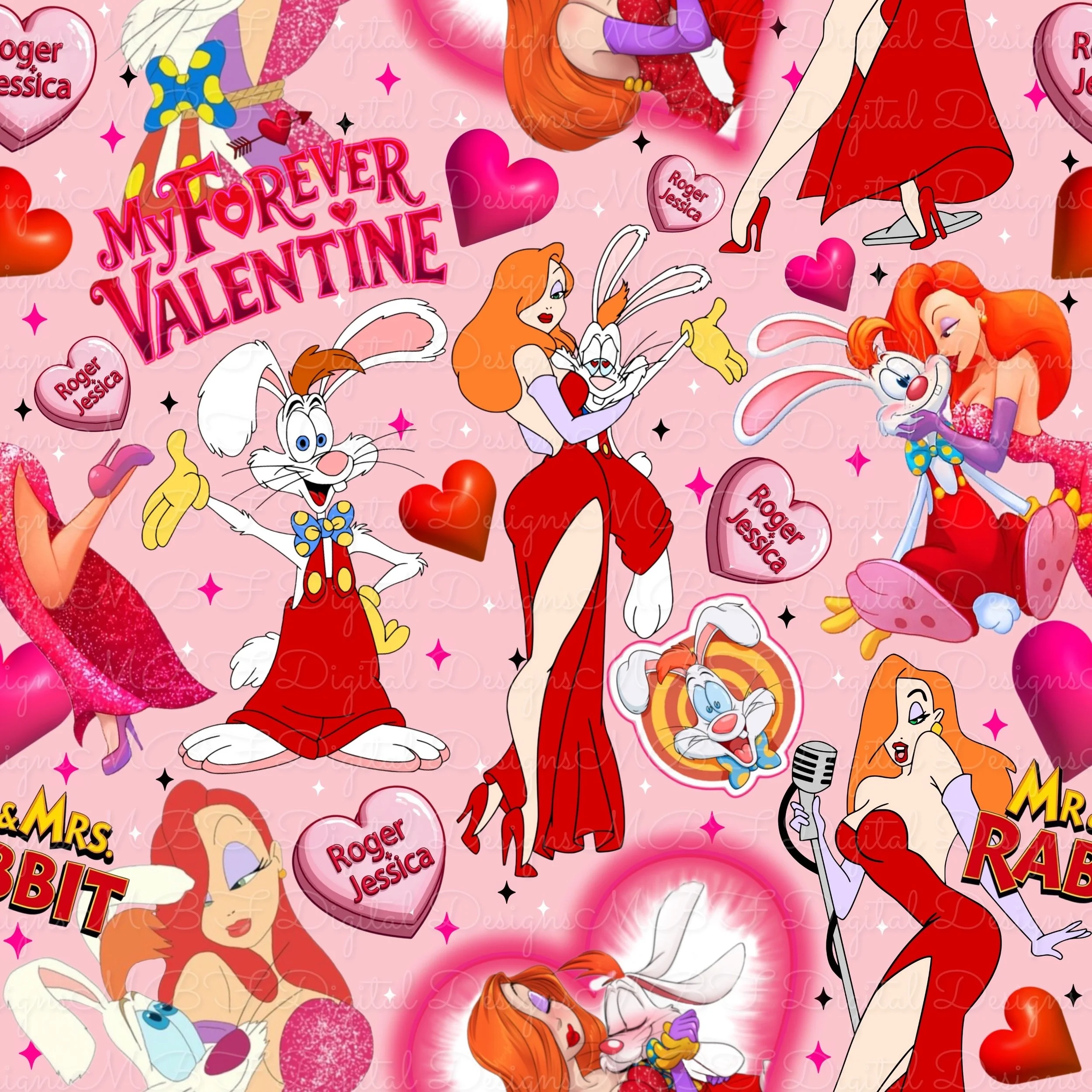 Roger + Jessica (Pink Color Way)