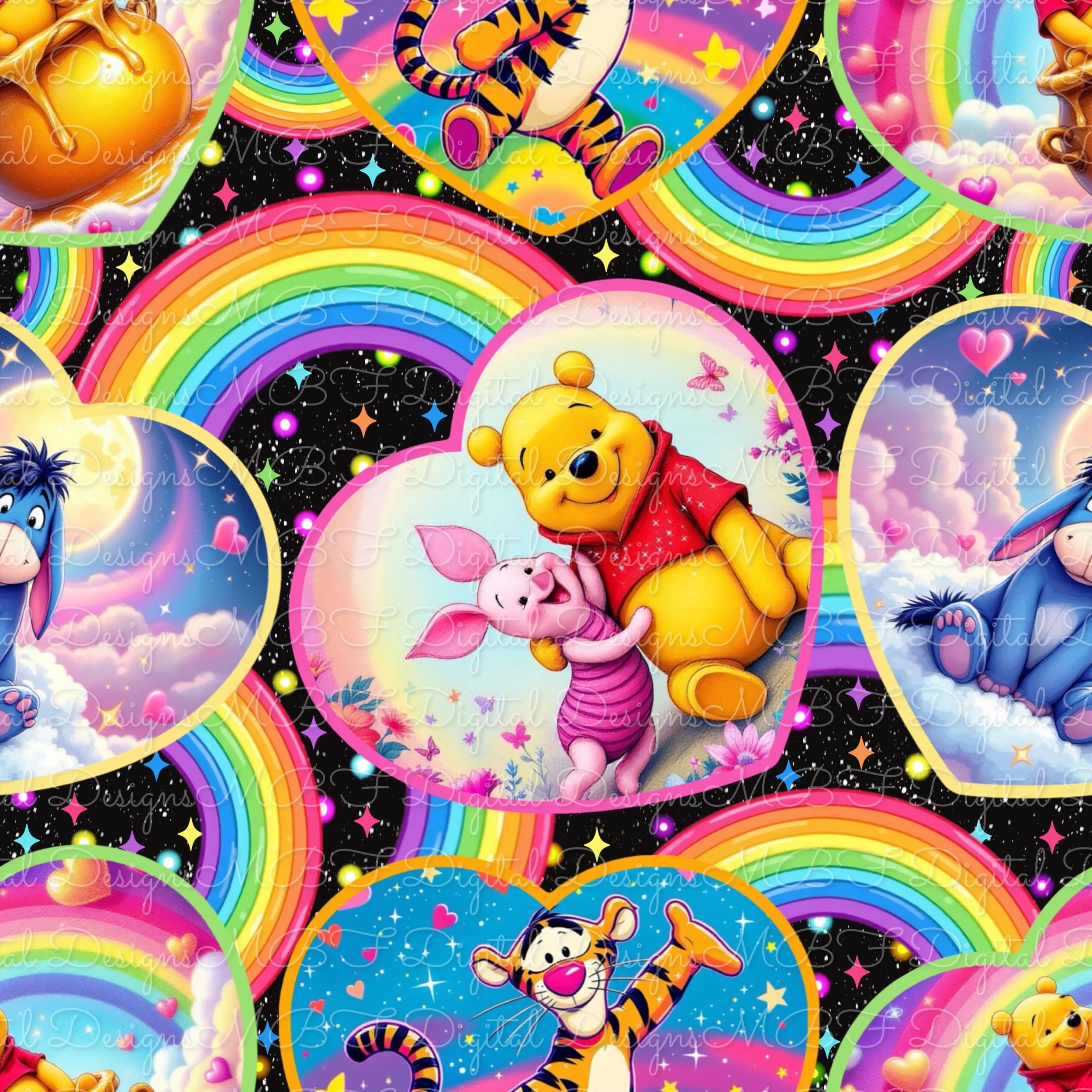 LF Hundred Acre Friends (midnight neon color way)
