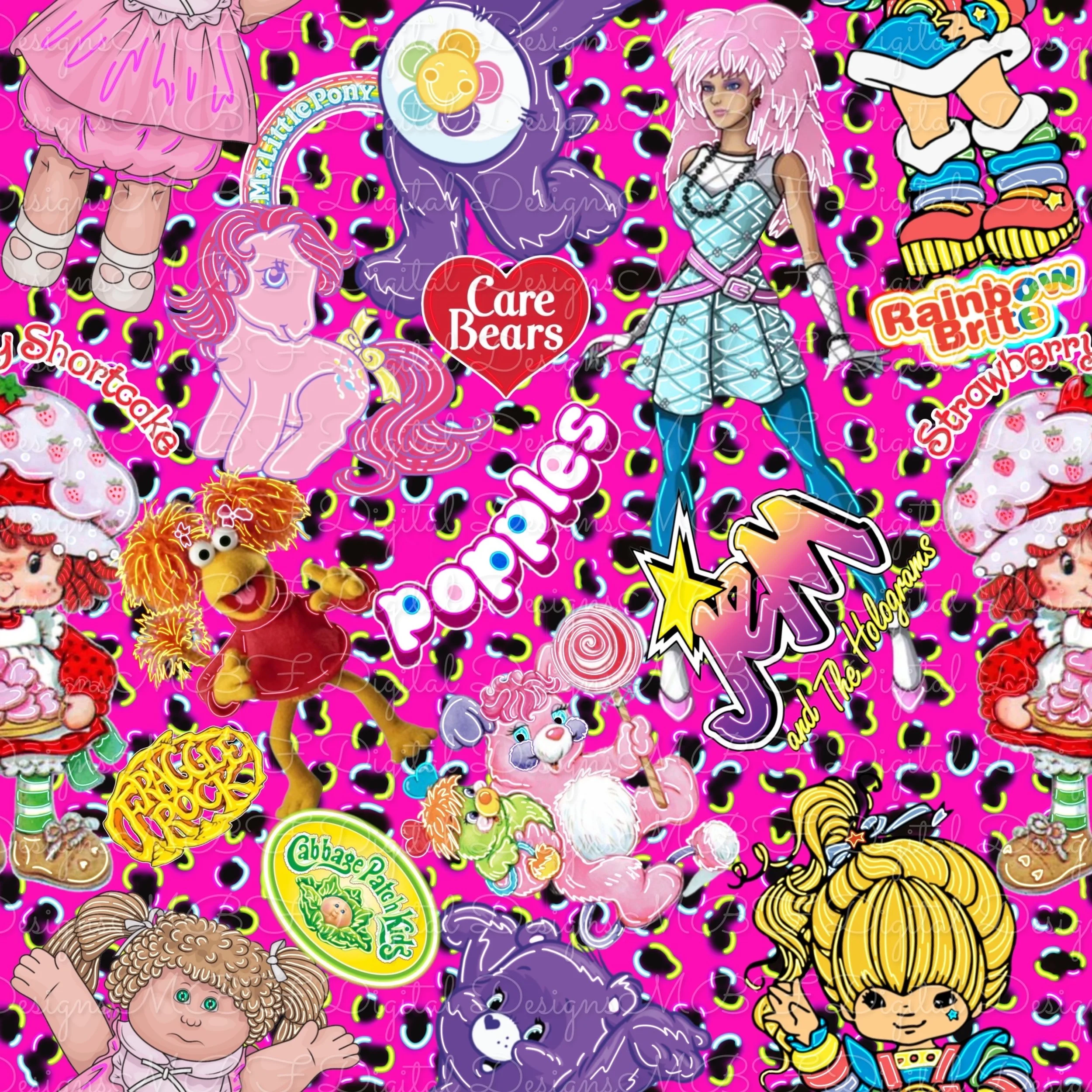 Babes of The 80’s (neon pink leopard color way)