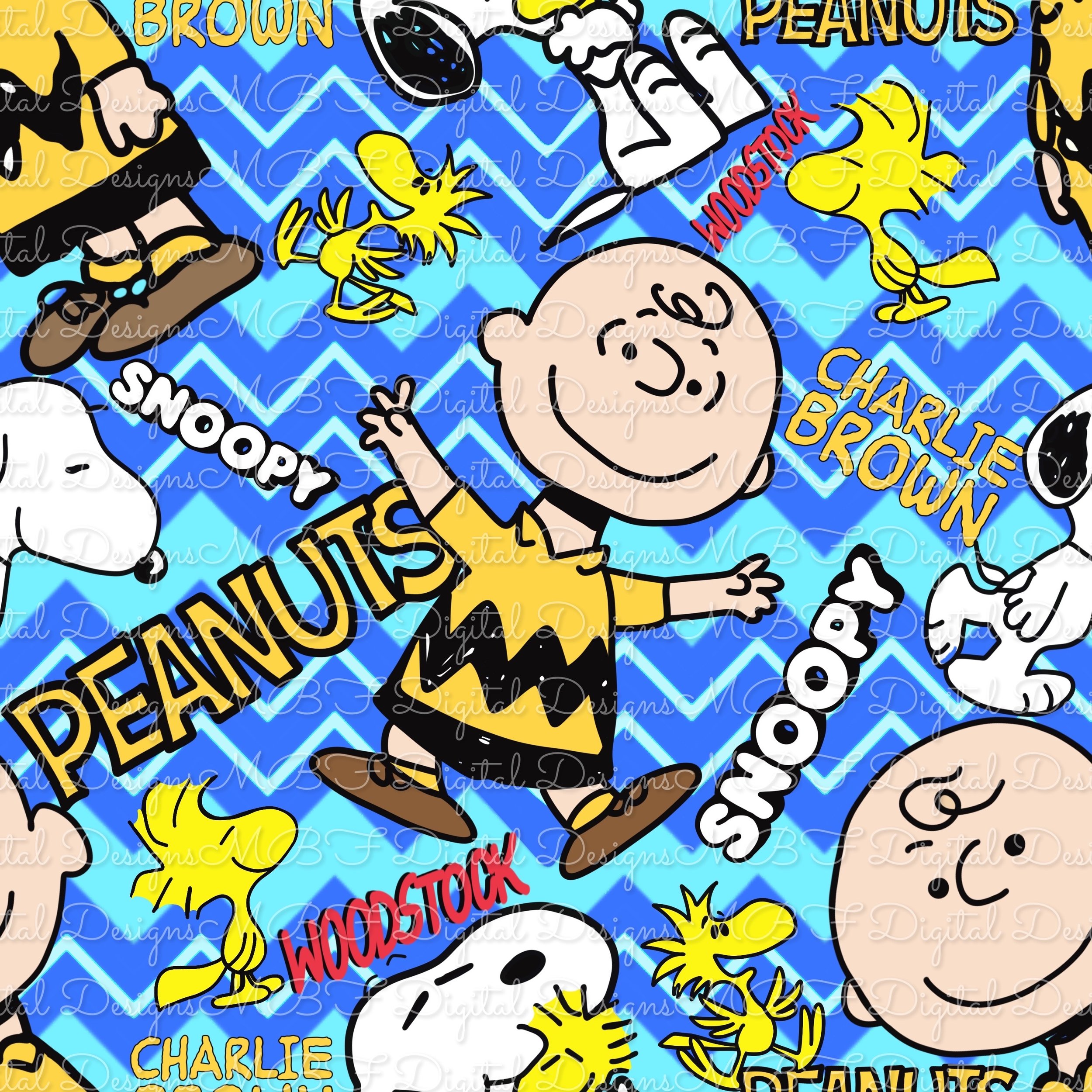 Peanuts (duo blue chevron color way)