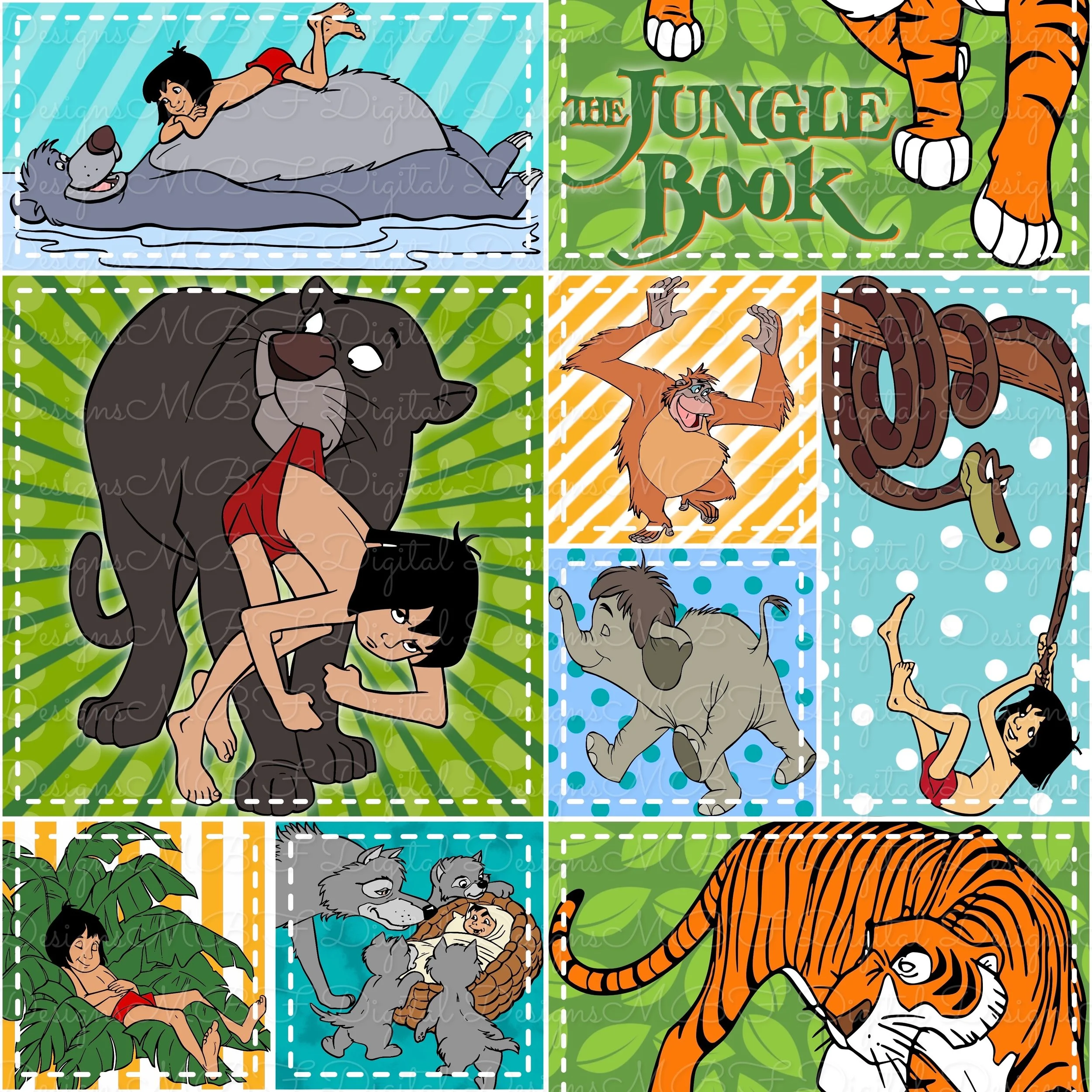 The Jungle Book (white stitches color way)
