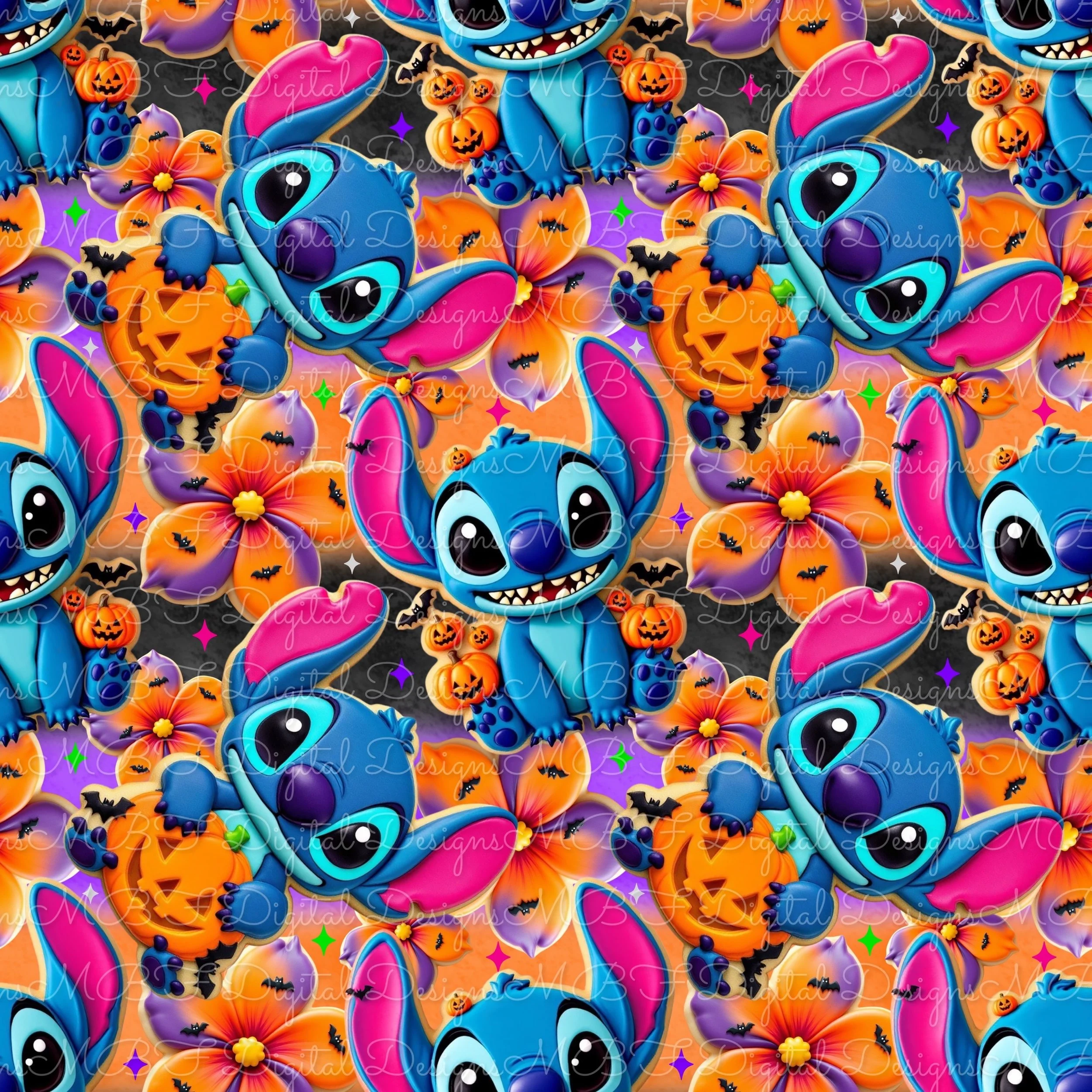 Stitch-o-ween Cookies (Halloween ombre color way)