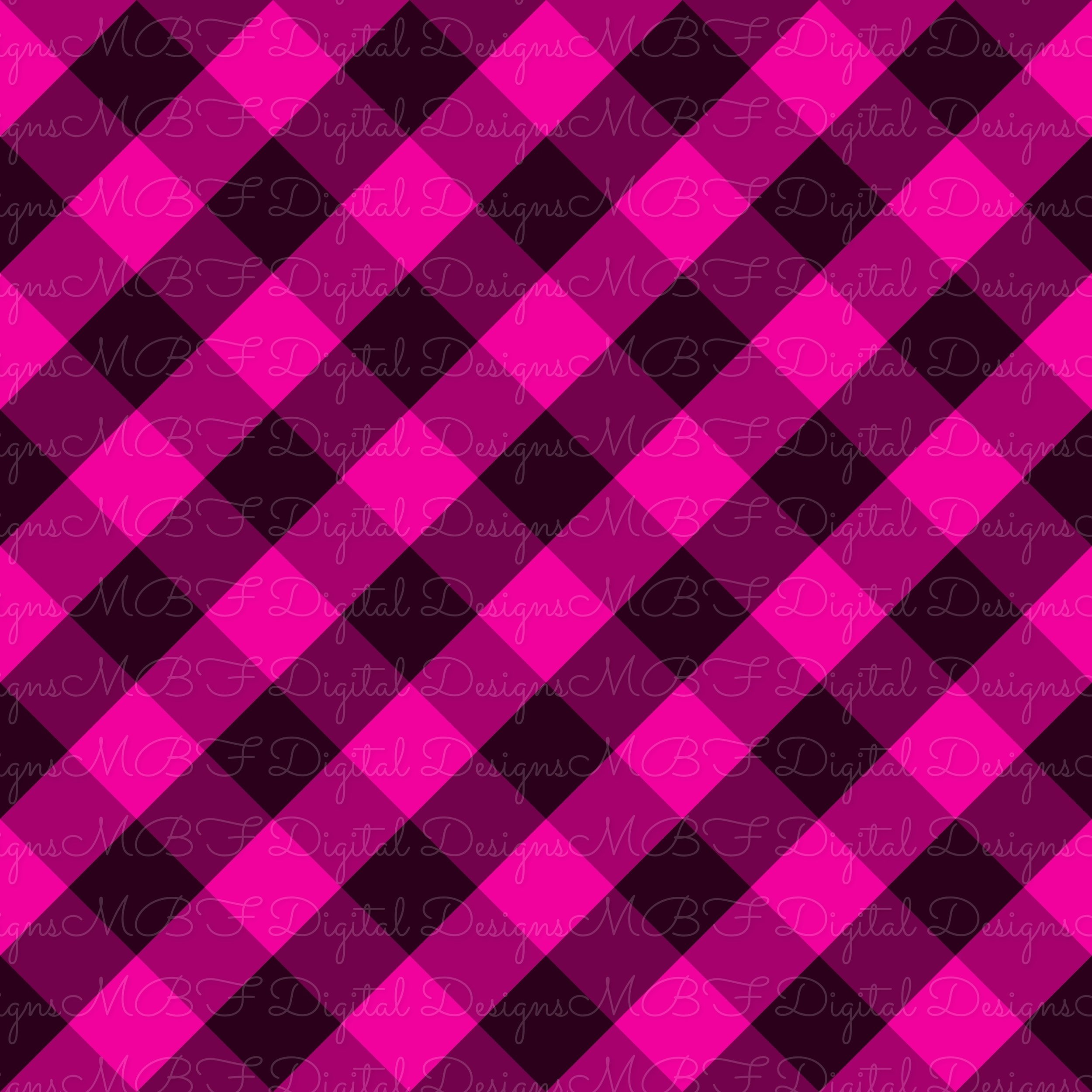 Hello Merry Plaid Coord (Black/ Magenta color way)
