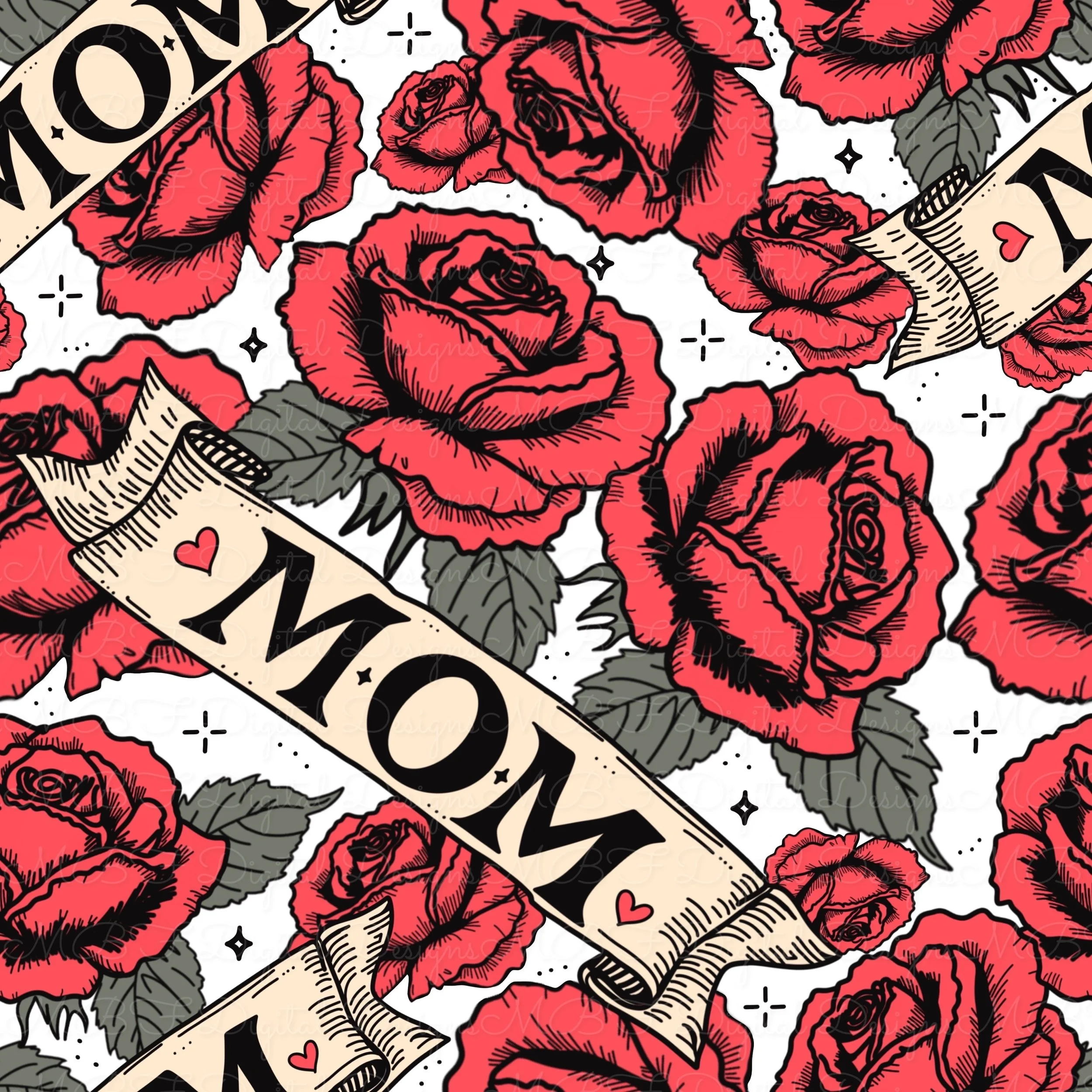 Tattoo Mom (white color way)