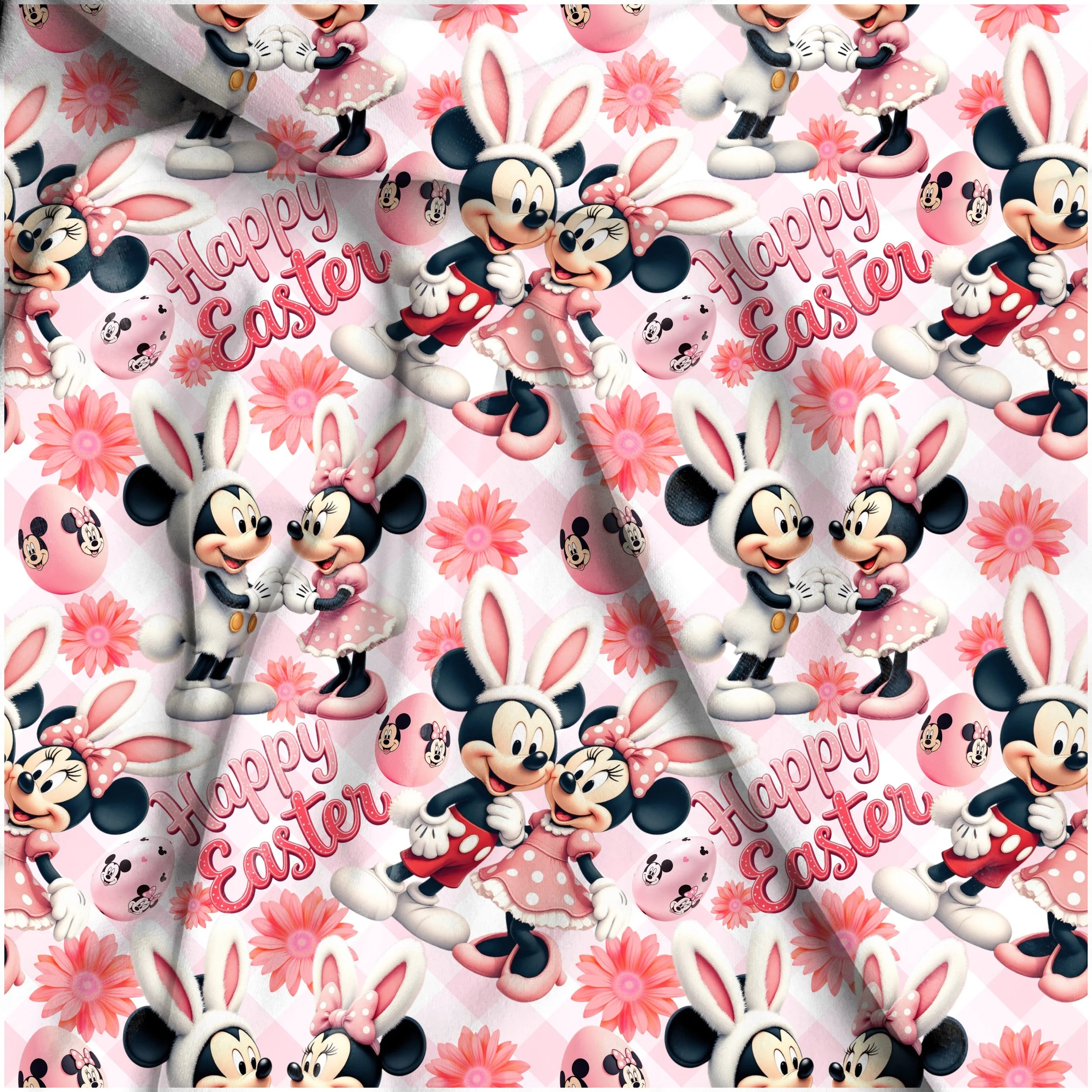 Mick and Min Easter (light pink plaid color way)