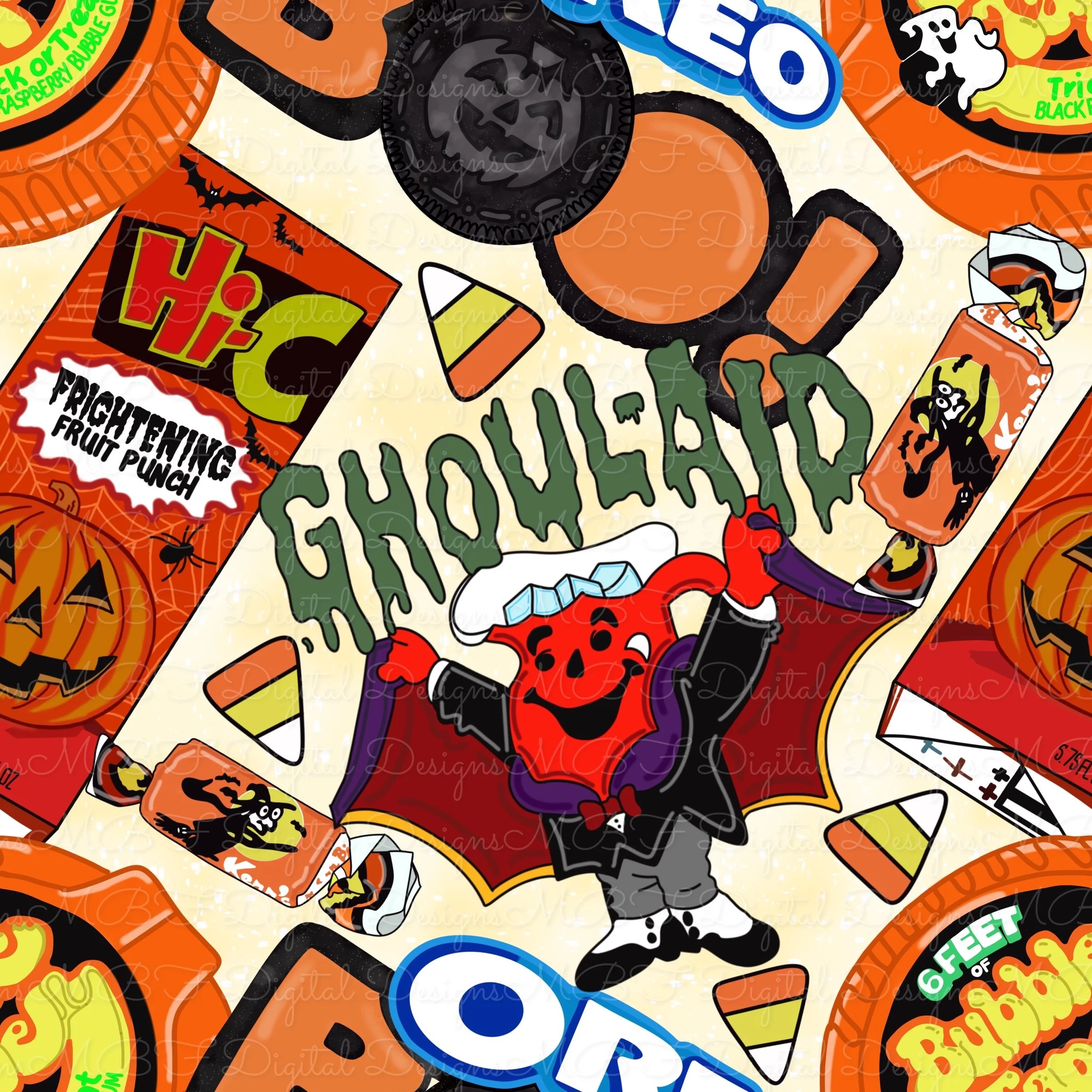 Retro Halloween Treats (scream cream color way)
