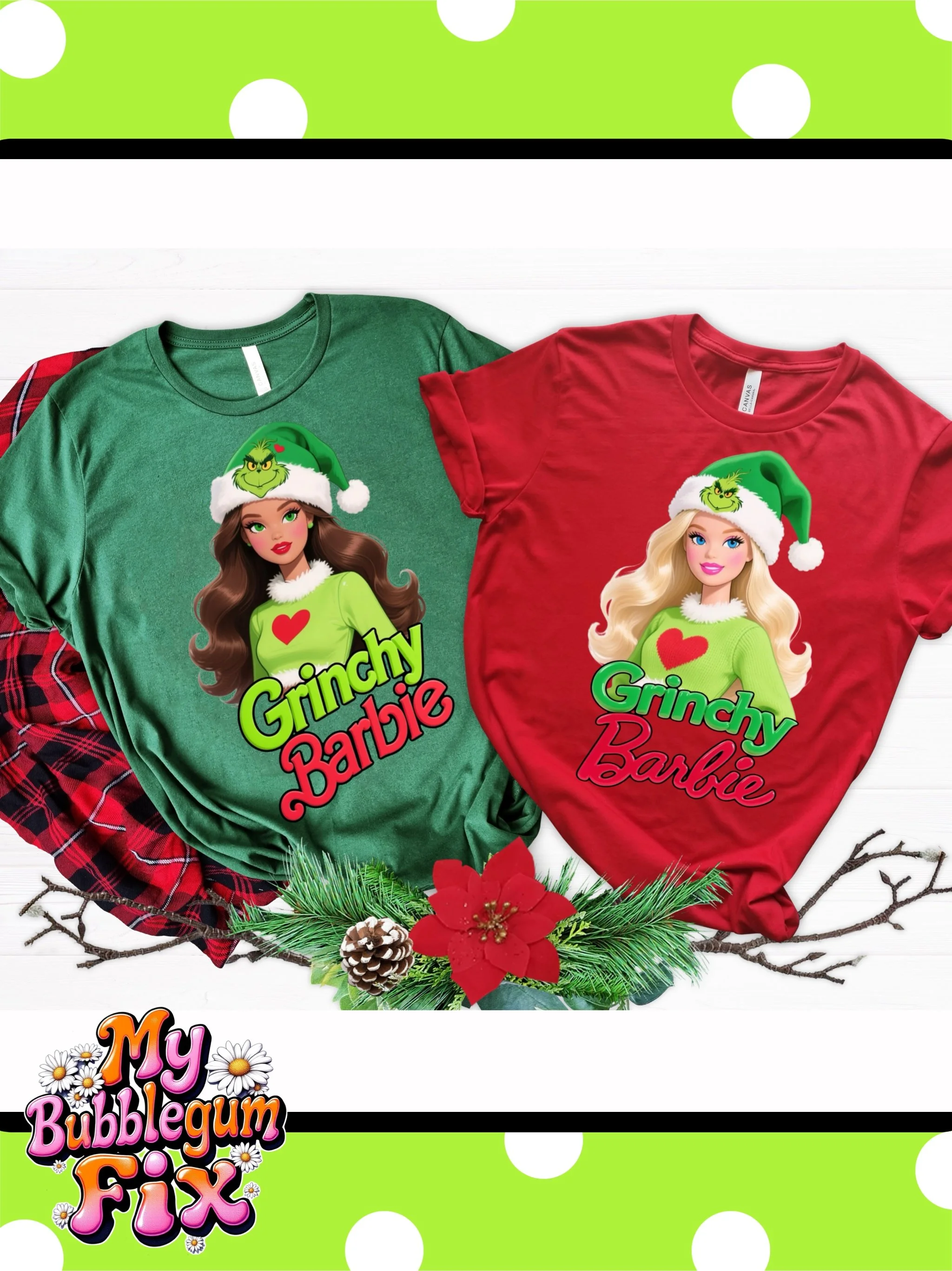Grinchy Barbie PNG (Blonde Version)