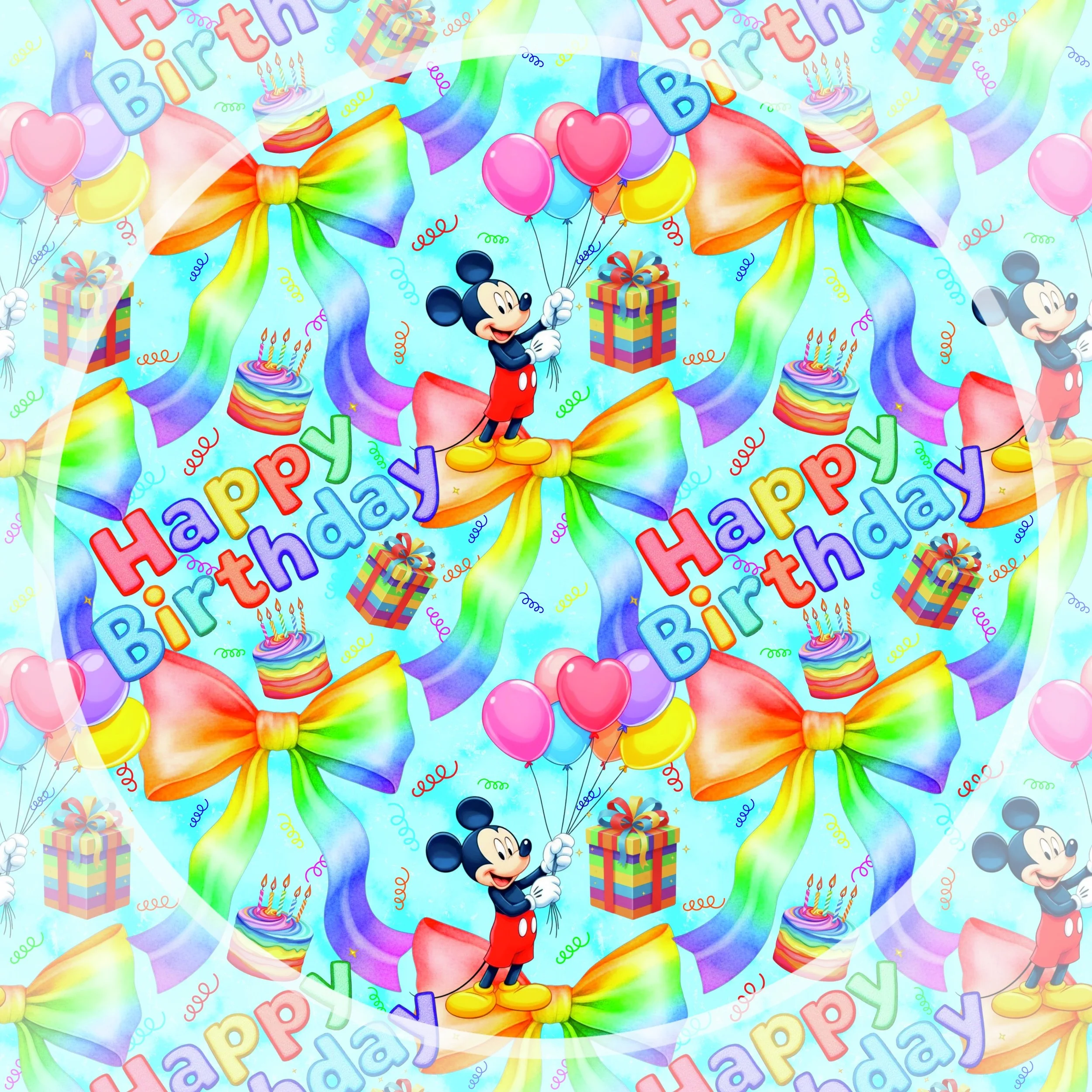 Happy Birthday Mickey (blue mist color way)