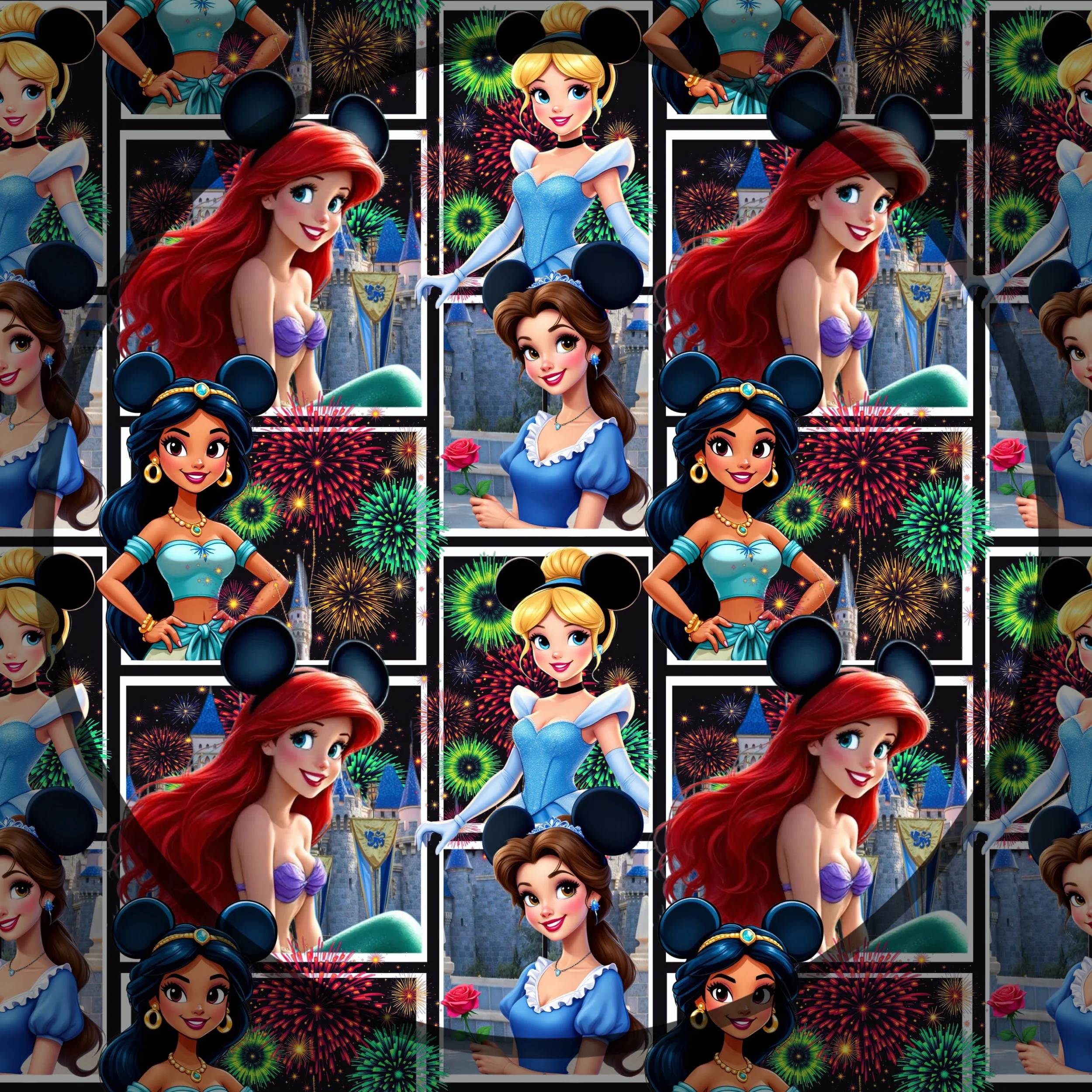 Mouse Eared Princesses Comic (light up the night color way)