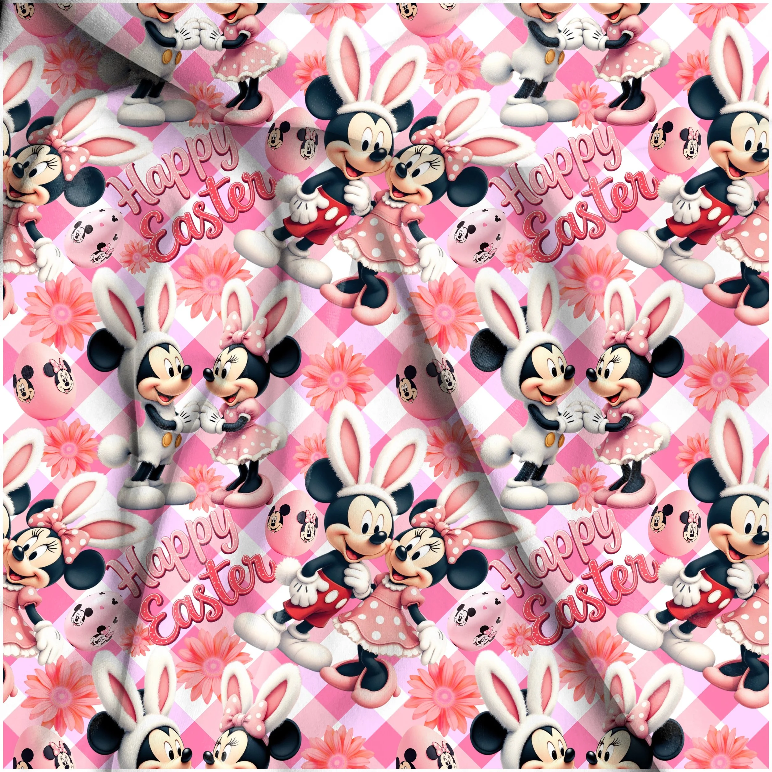 Mick and Min Easter (pink duo plaid color way)