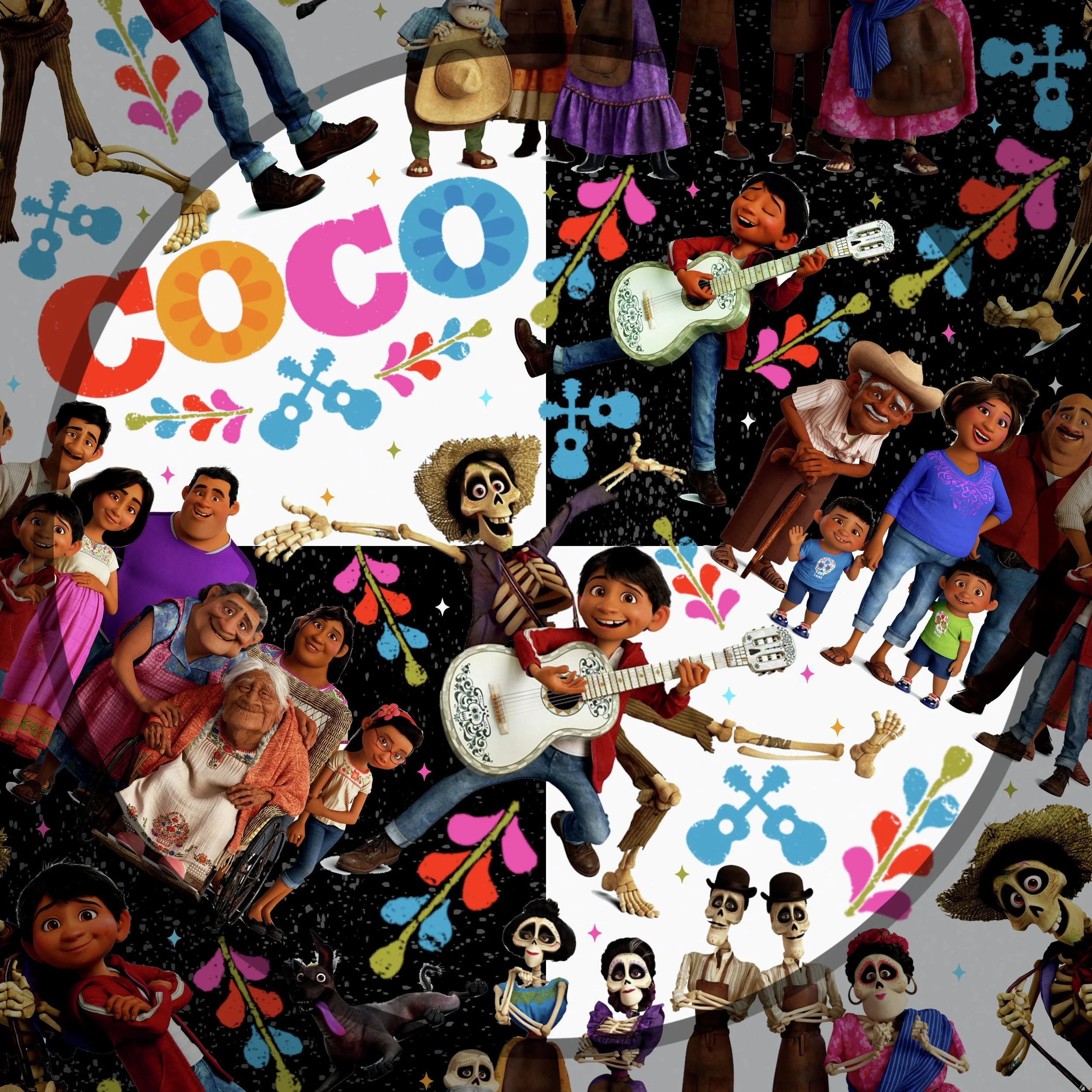 Coco (black and white checked color way)