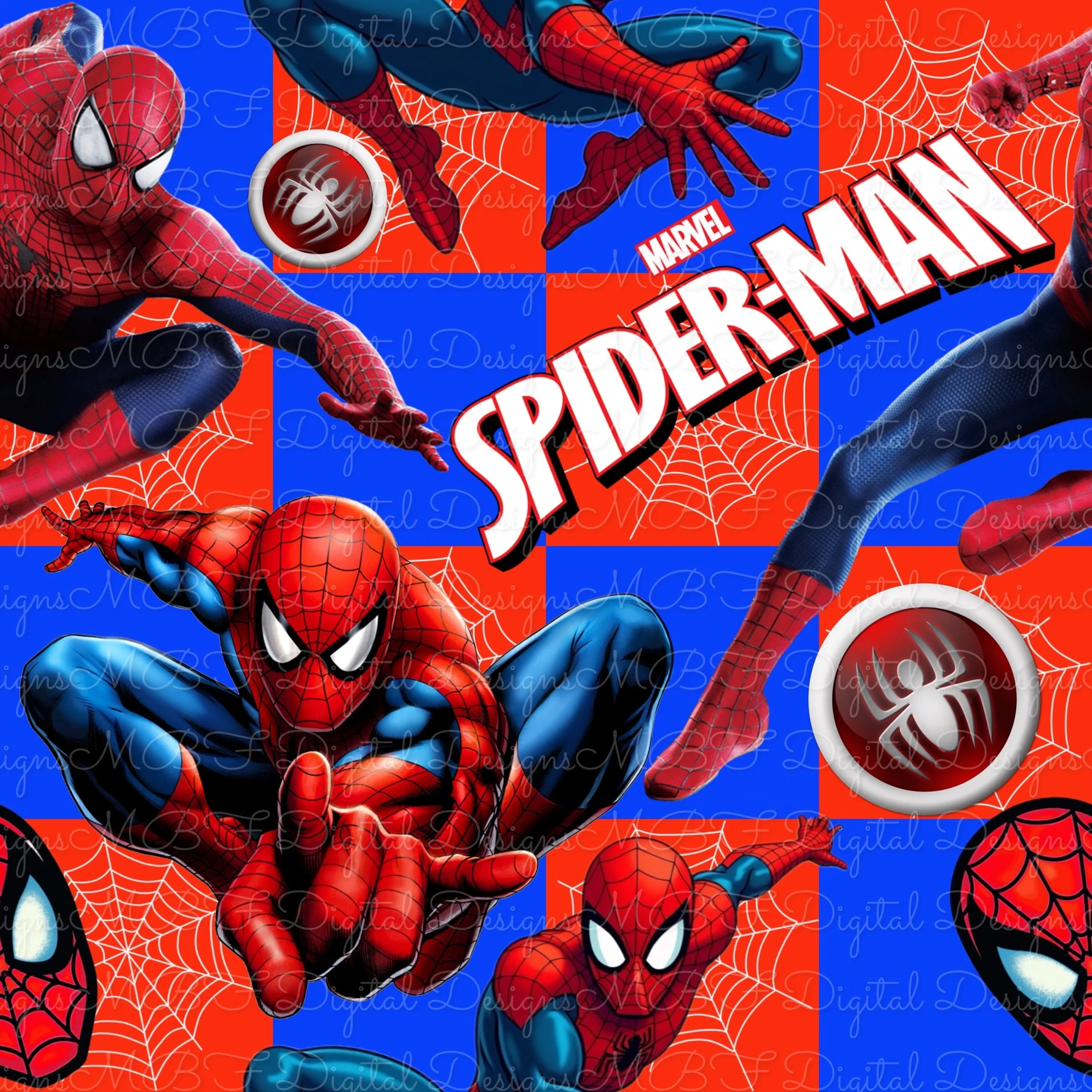 Spidey Man (red blue checked white web color way)