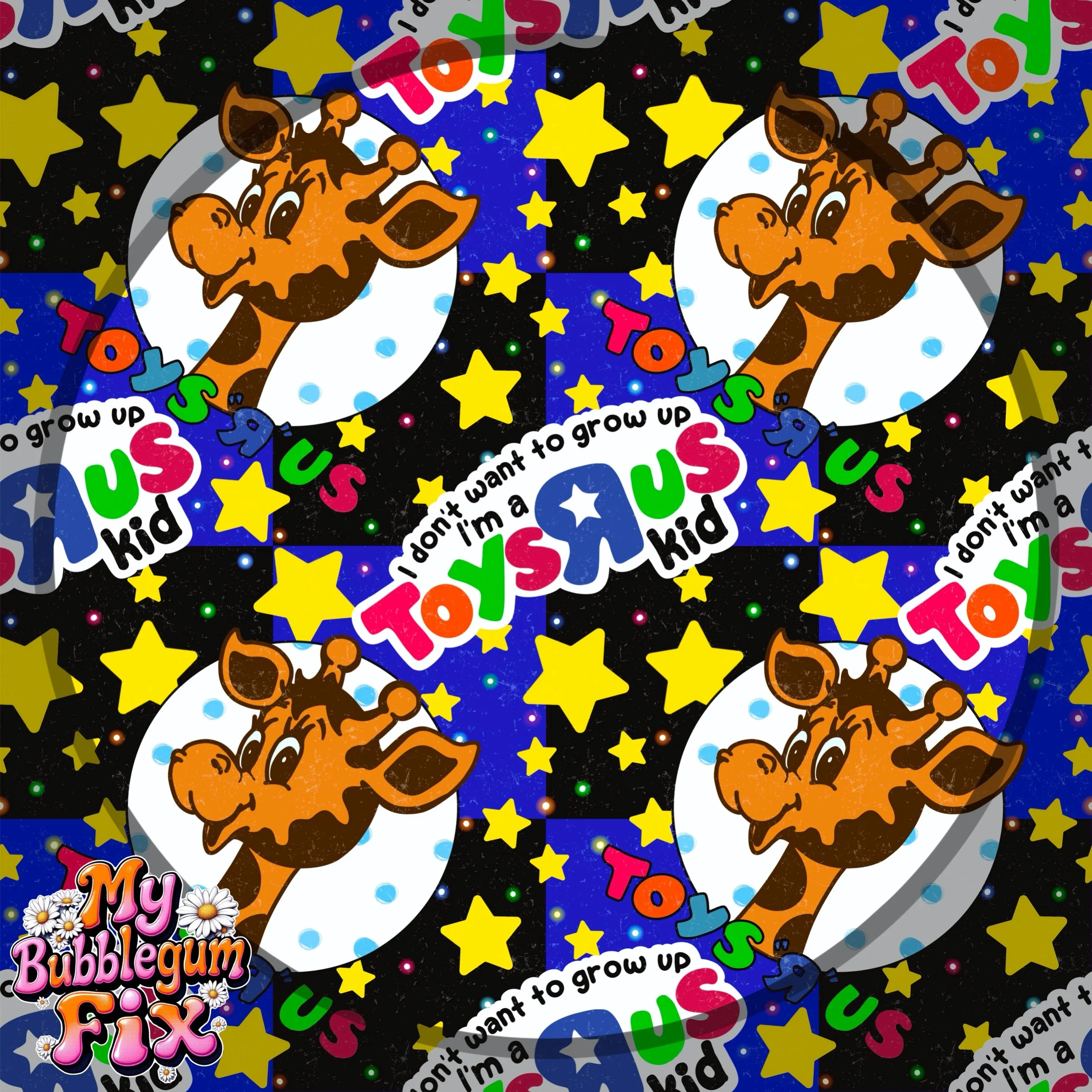 Toys “R” Us Kid (vintage black and blue checked color way)