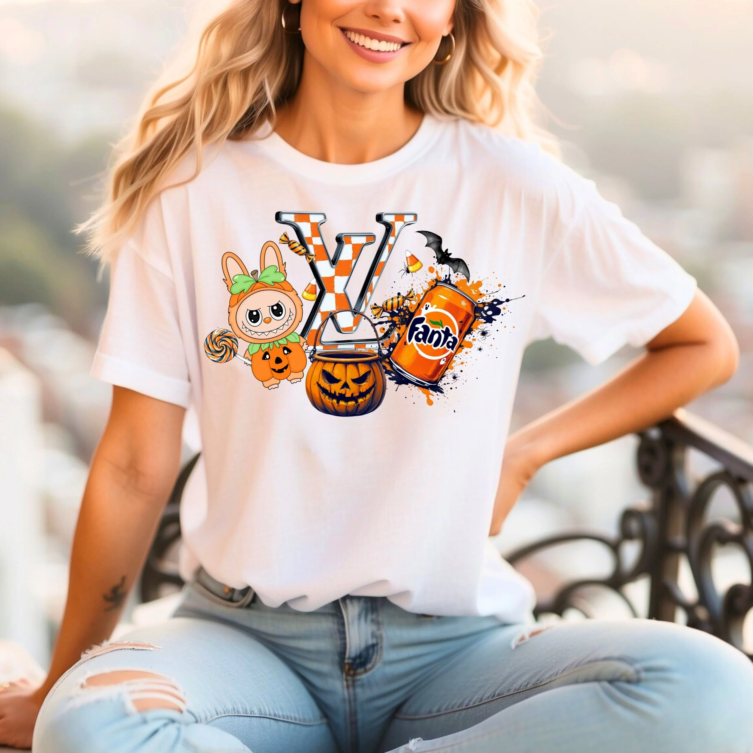 Halloween Labubu Mash Up PNG