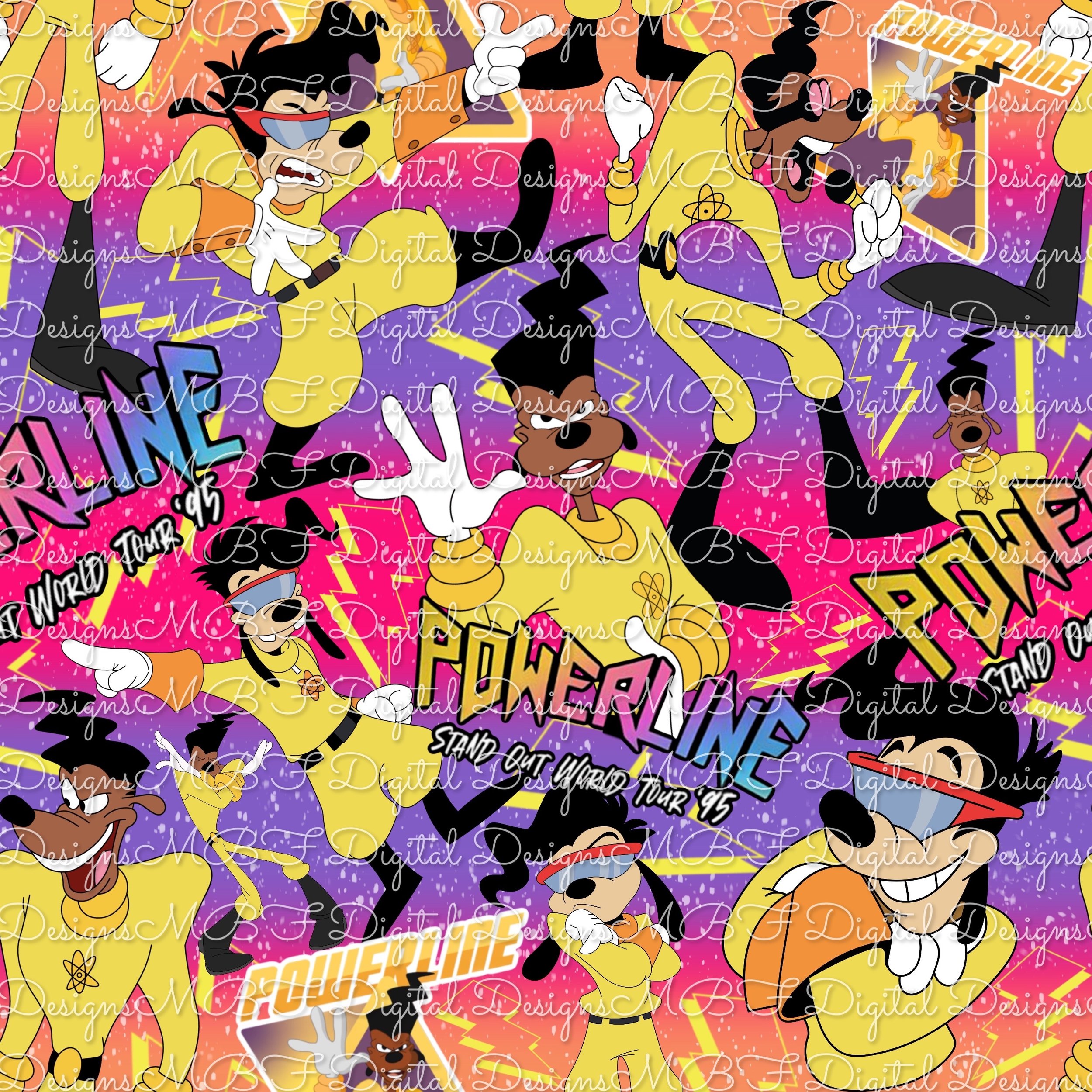 Powerline (hot pink and purple color way)