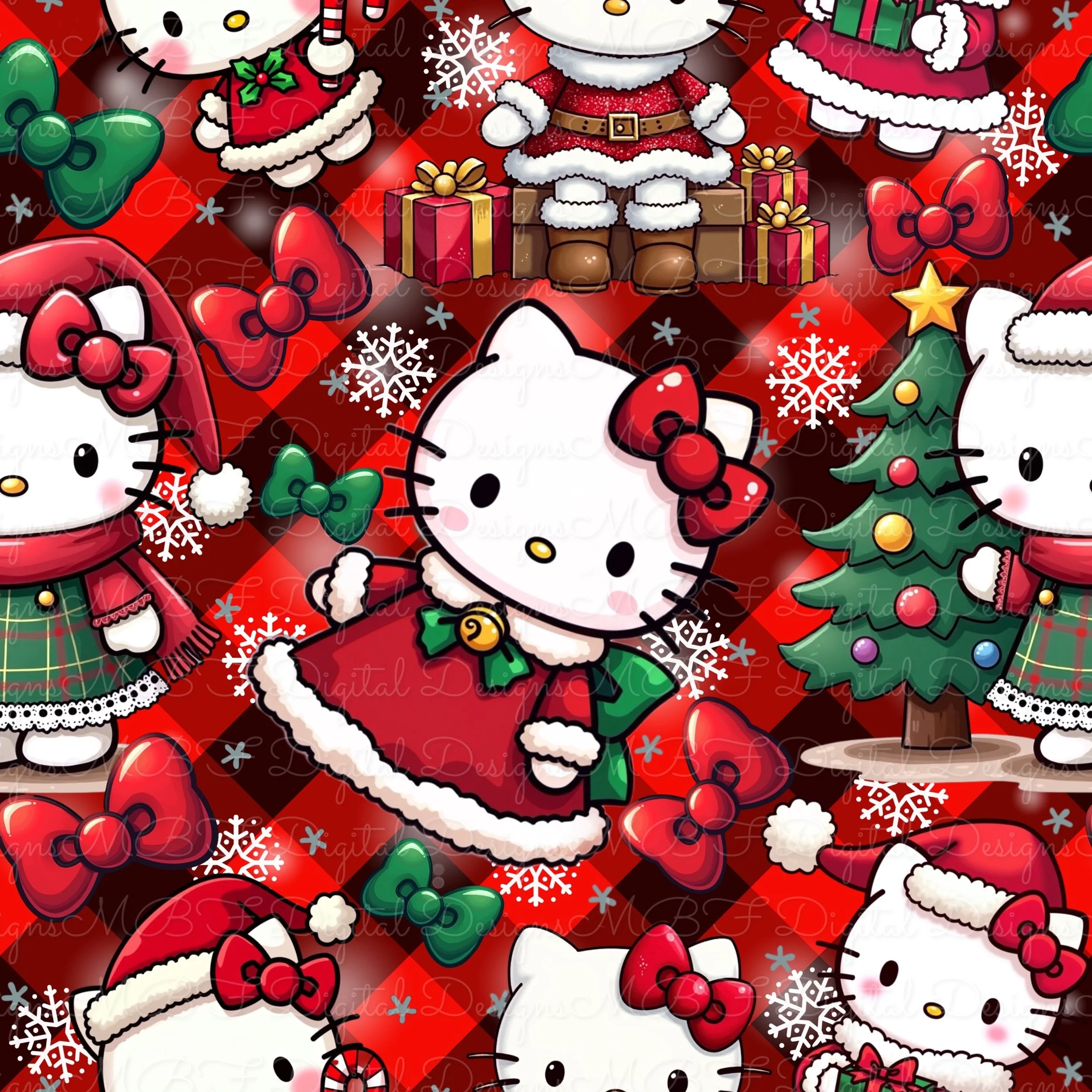 Hello Merry (Red/Black Plaid color way)