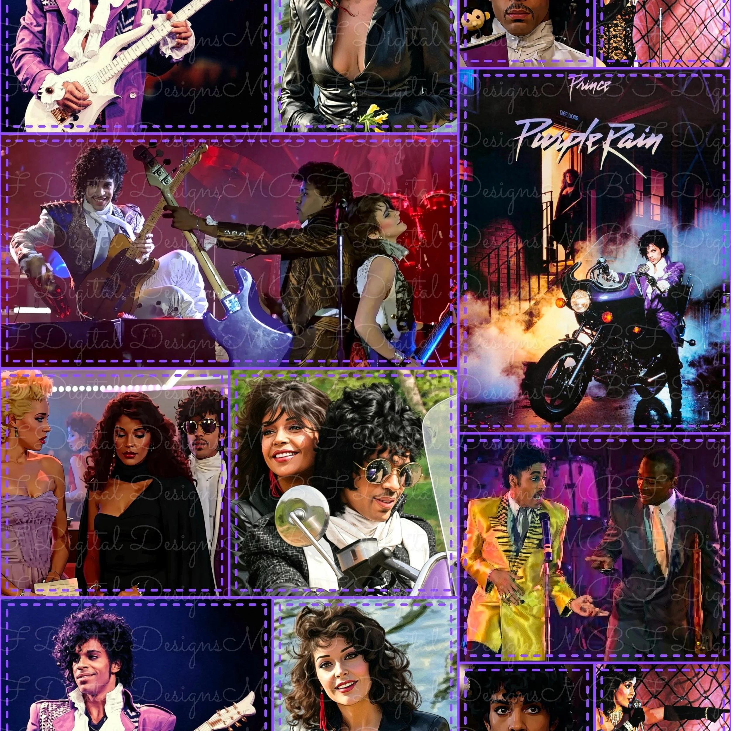 Purple Rain Patchwork (purple rain stitches color way)