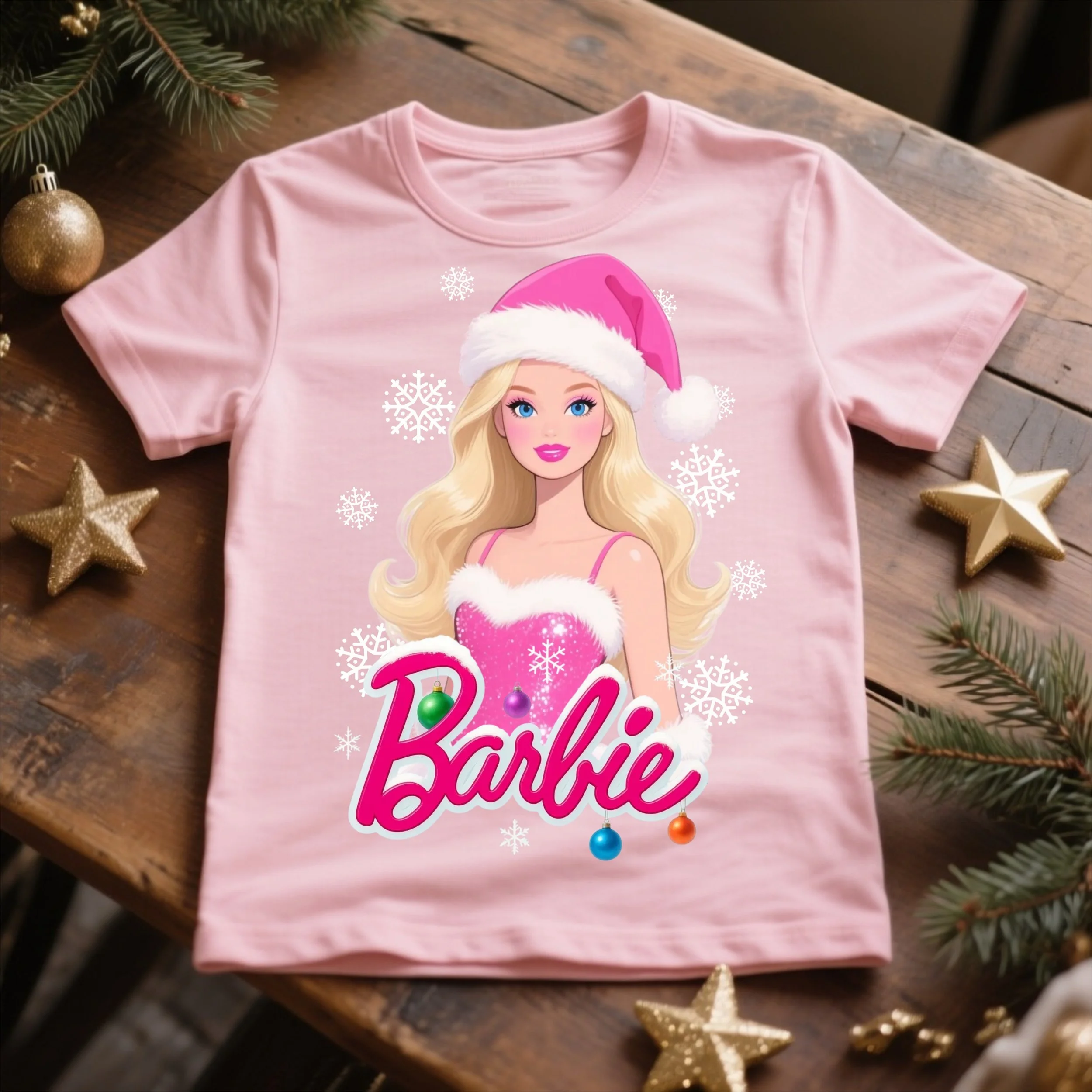 Sweet Pink Holiday Barbie PNG #1