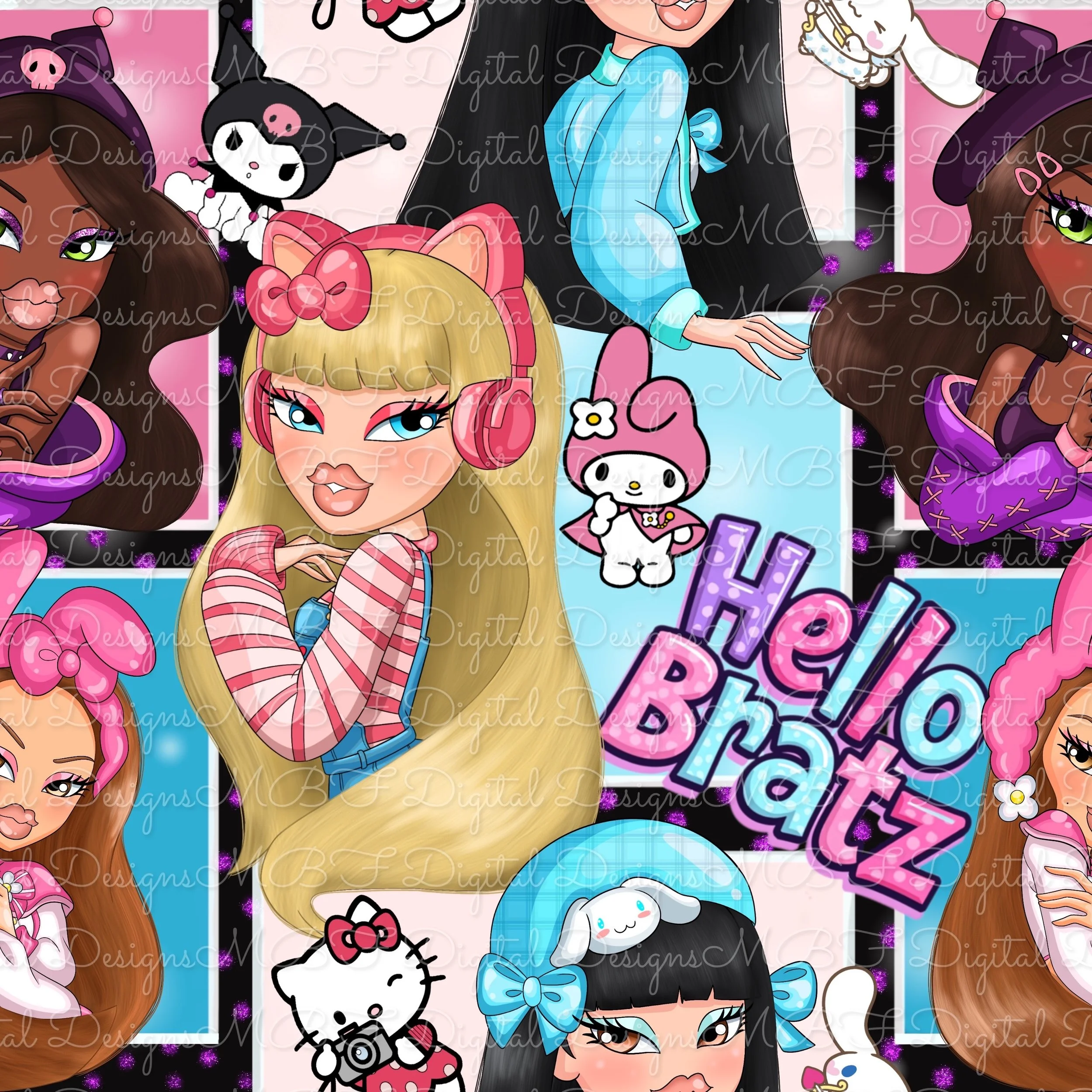 Hello Bratz (black dot color way)