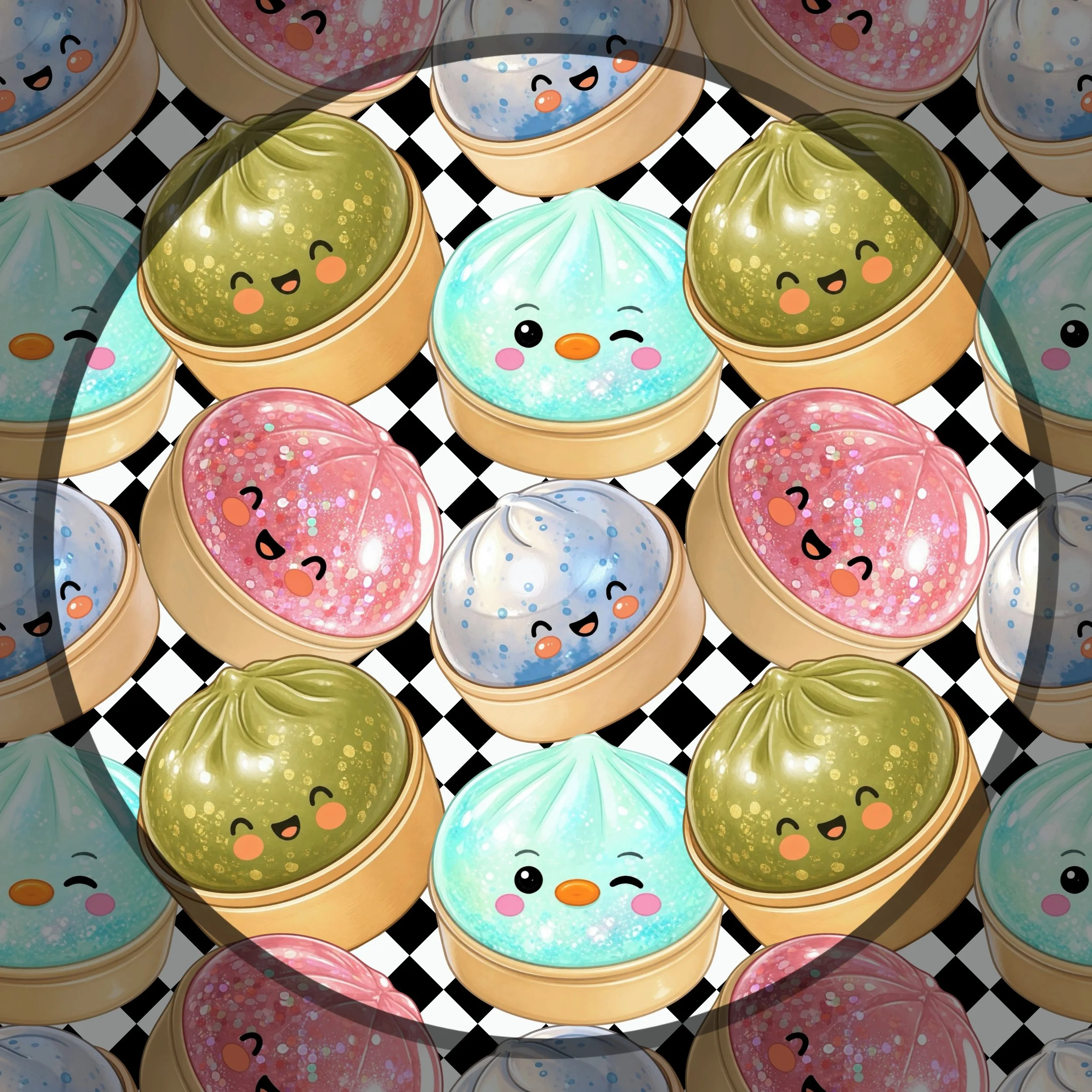 Happy Biscuits (black and white diamond color way)