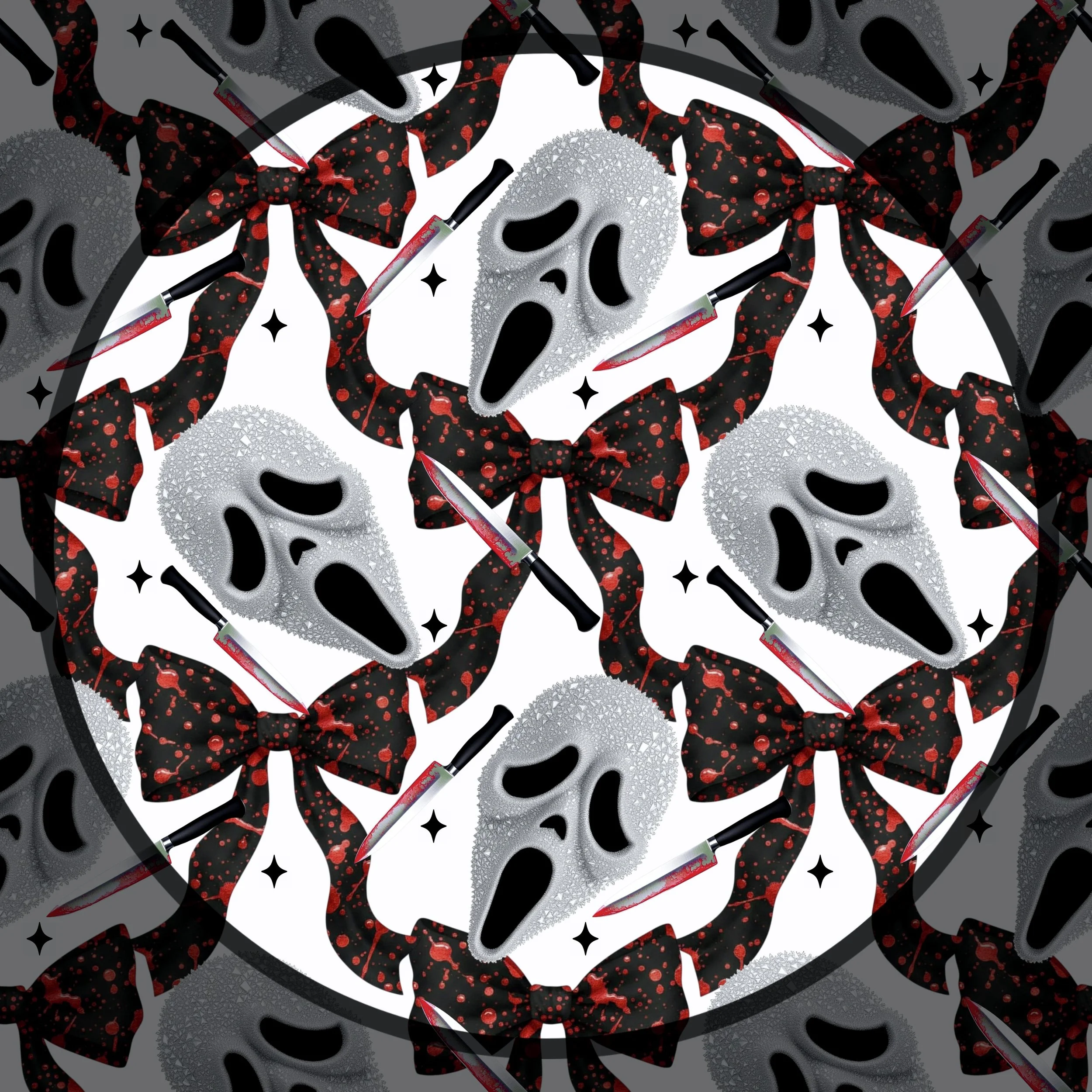 Crystal Ghostface n Bows (white color ways)