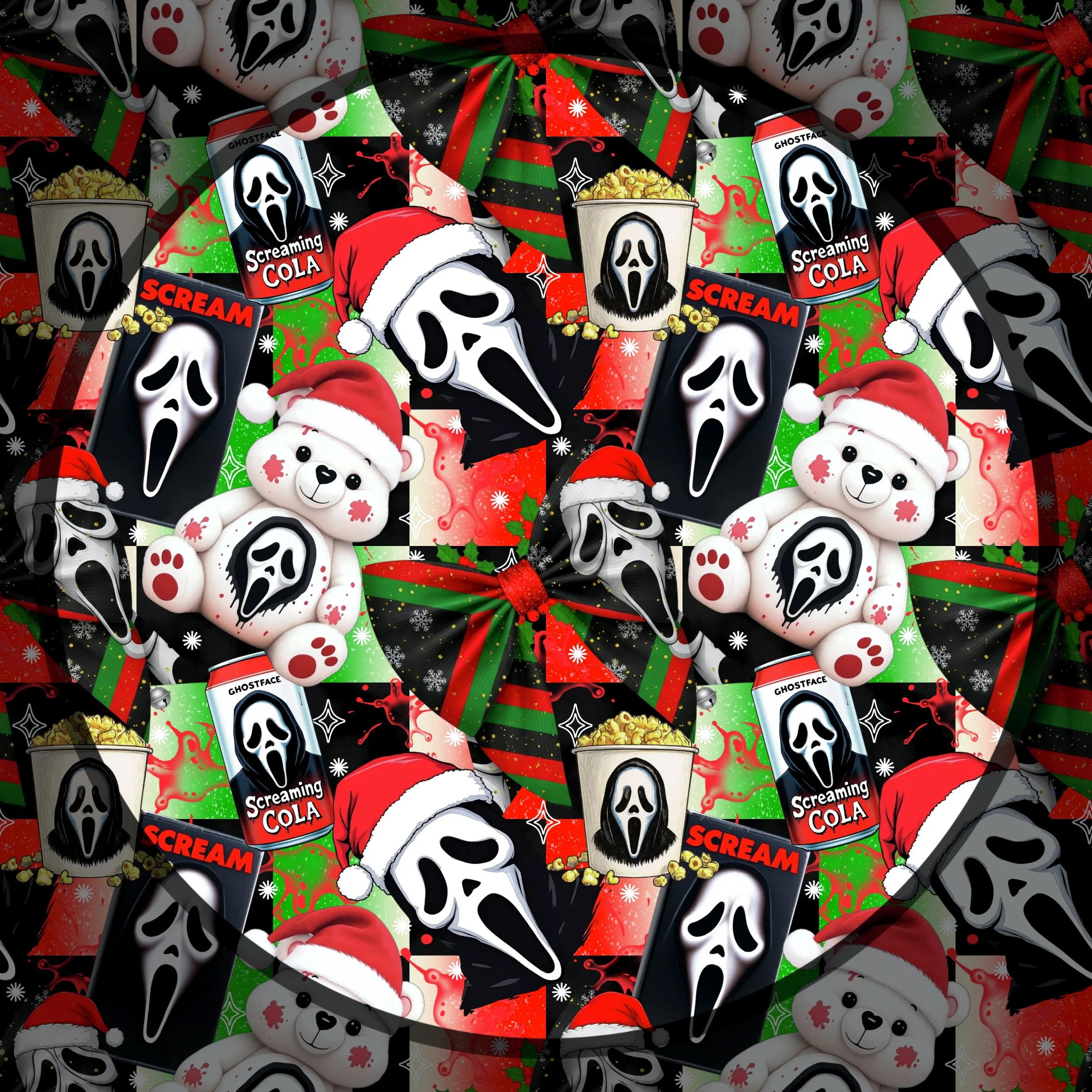 Merry Ghostface (holiday ombre checked color way)
