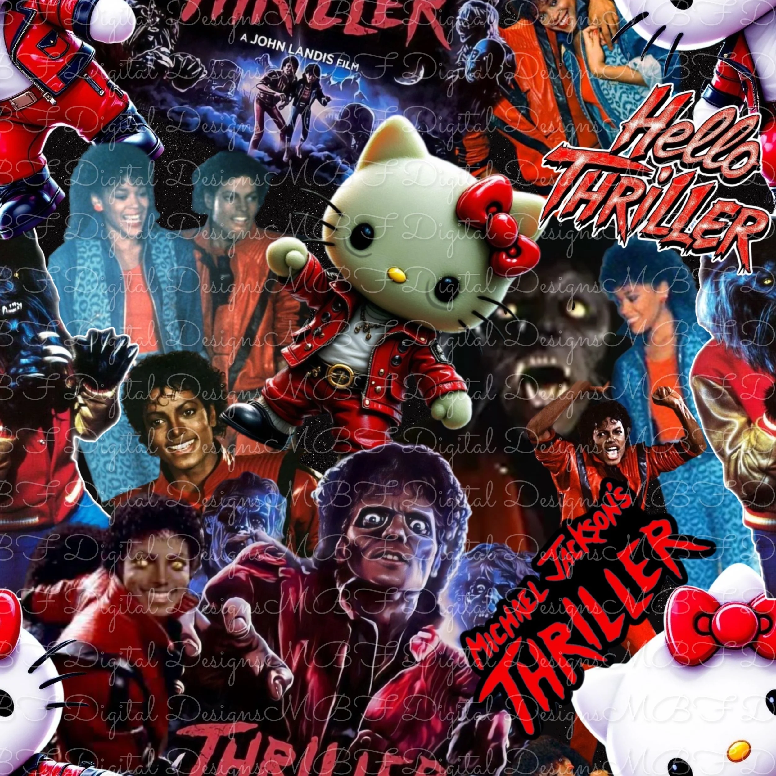 Hello Thriller (black sparkle flecked color way)