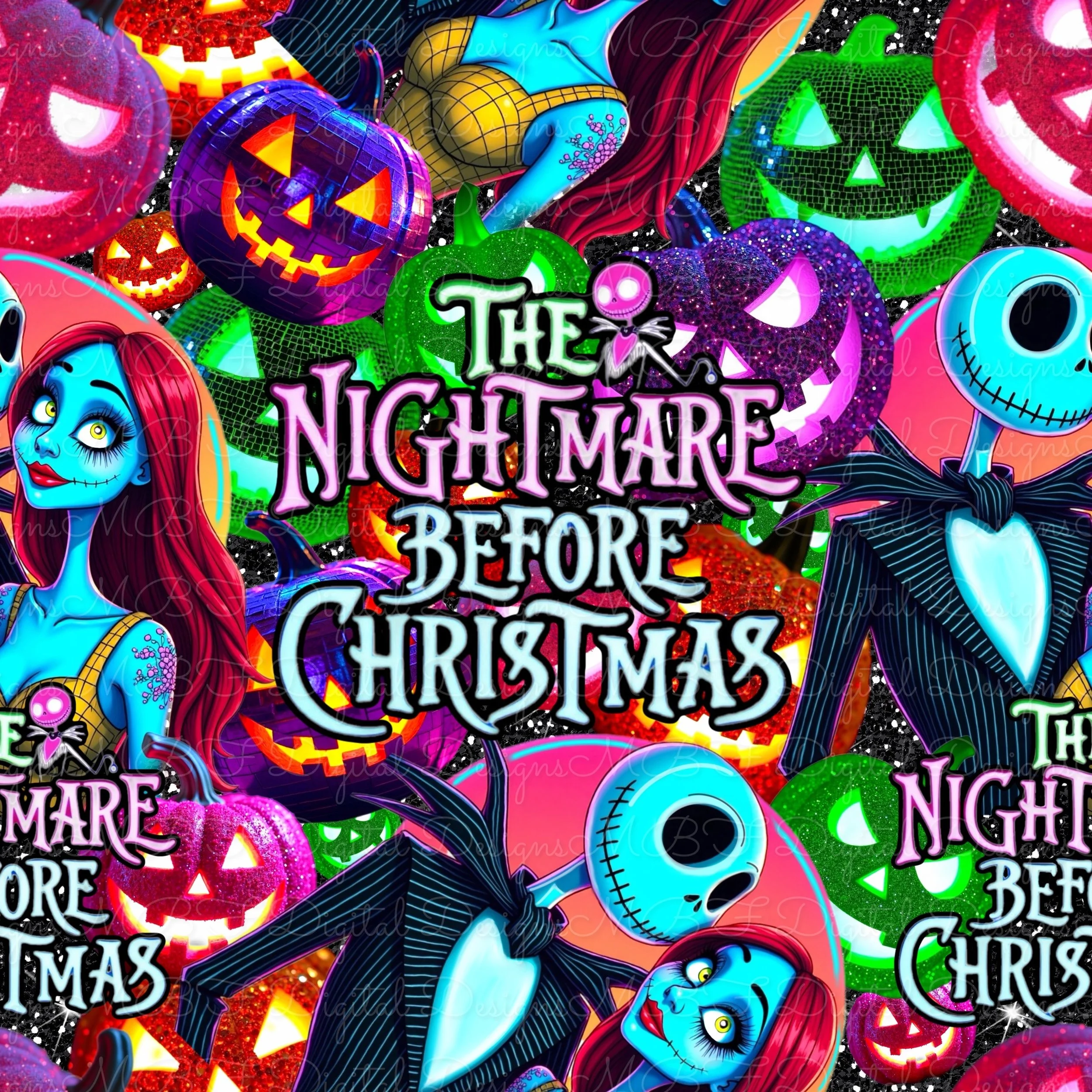 The Nightmare Continues (black glitter color way)