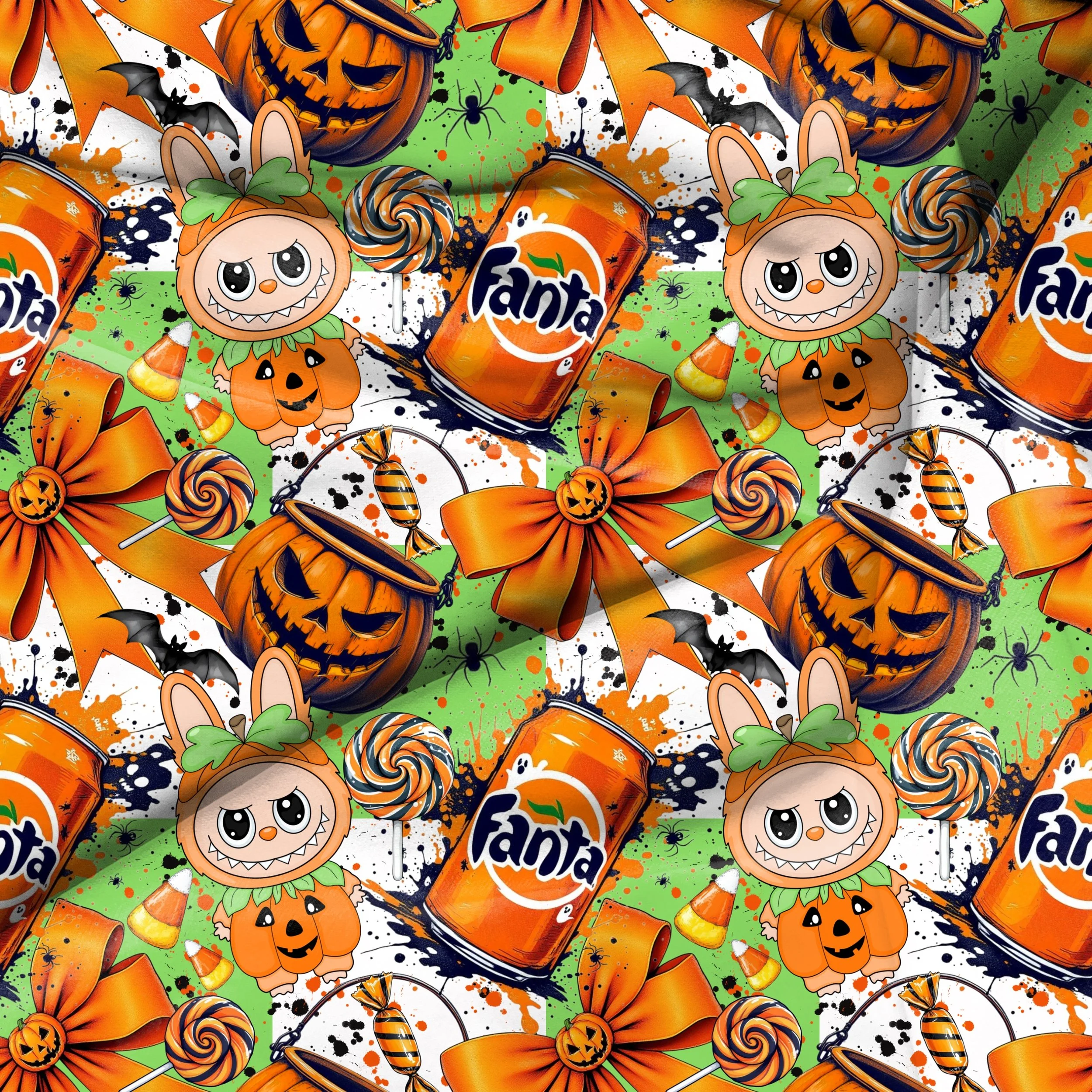 Halloween Labubu Mix (no LV-light lime checked color way)