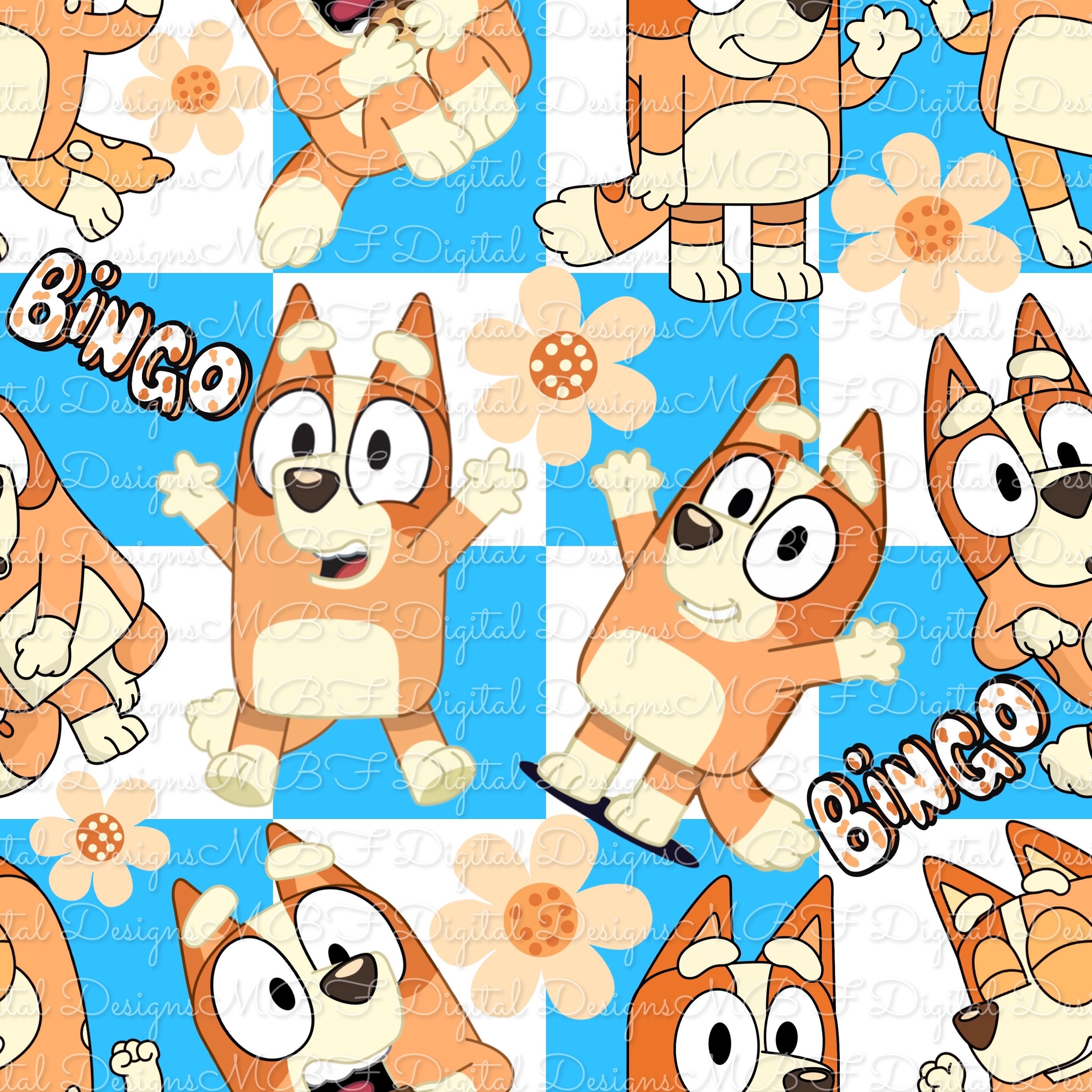 Just Bingo (blue checked color way)