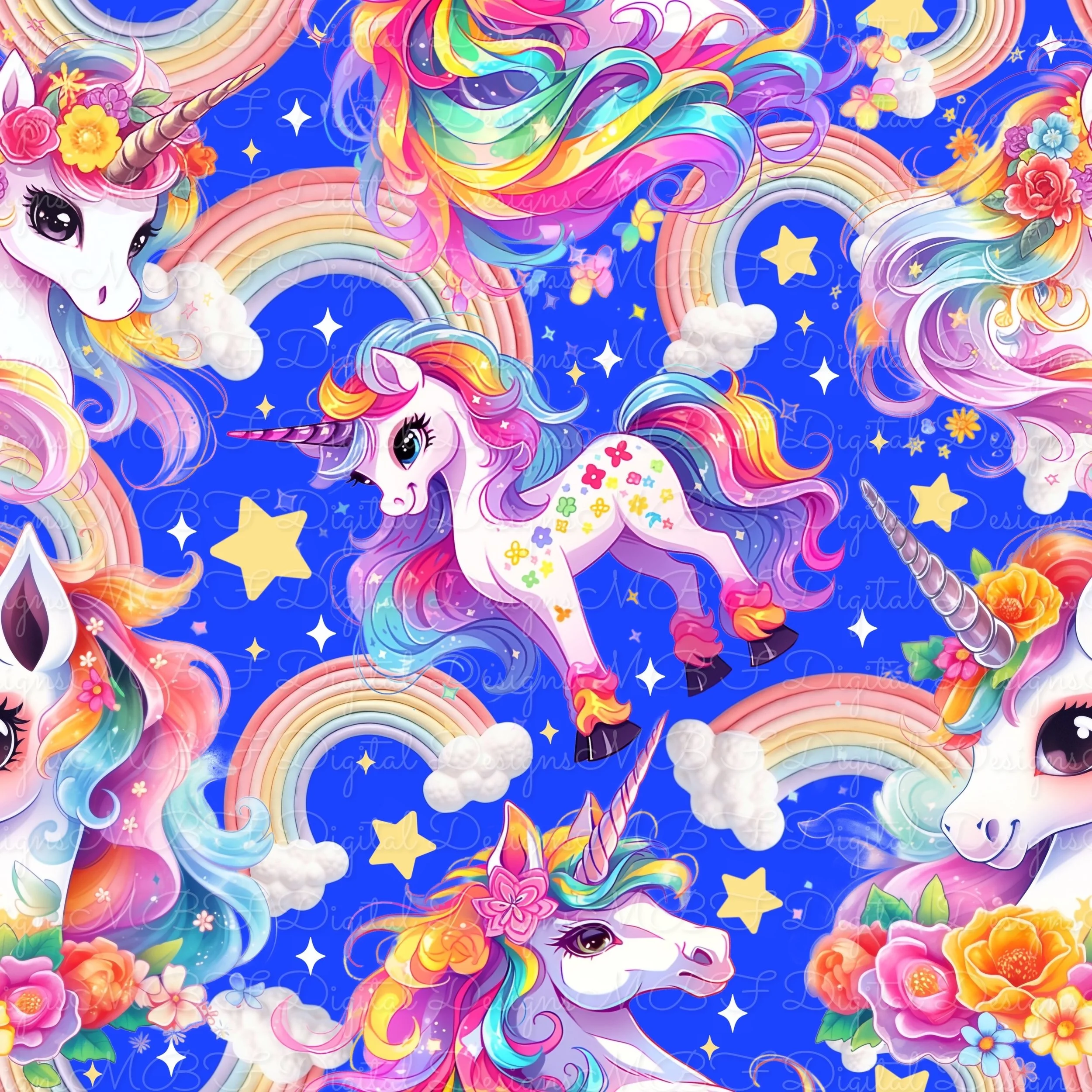 Unicorn Magic (blue solid color way)