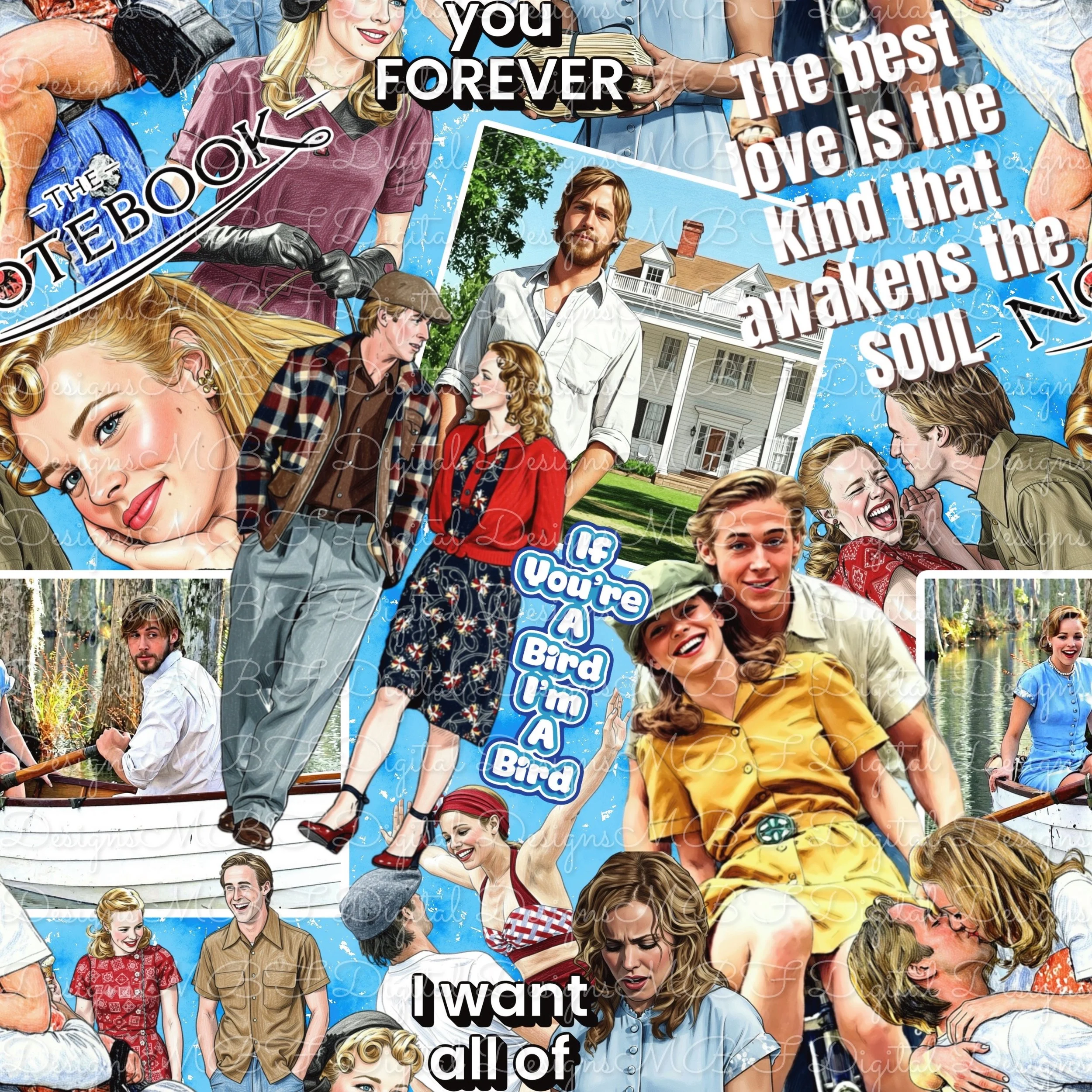 The Notebook (bright summer sky color way)