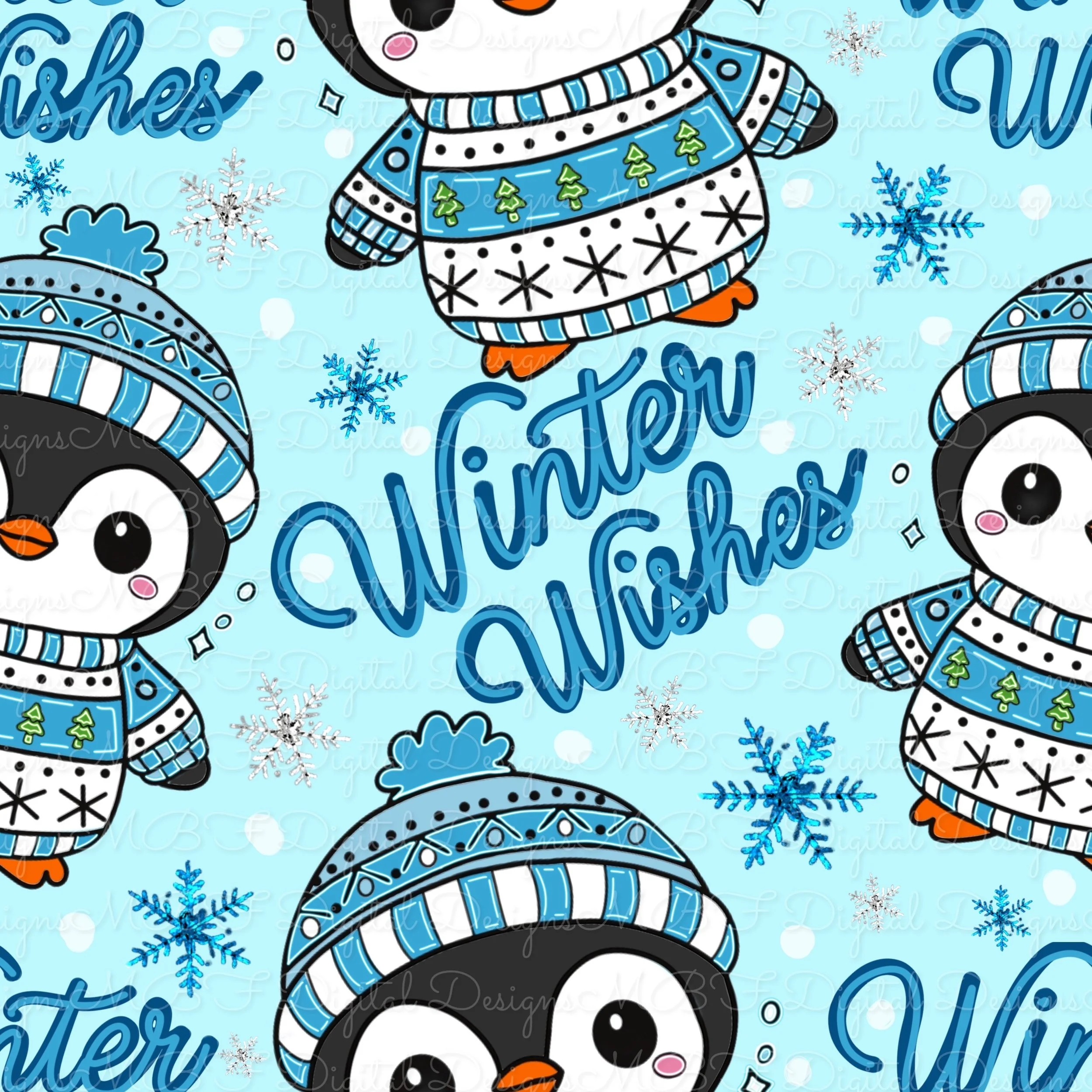 Winter Wishes (winter blue color way)
