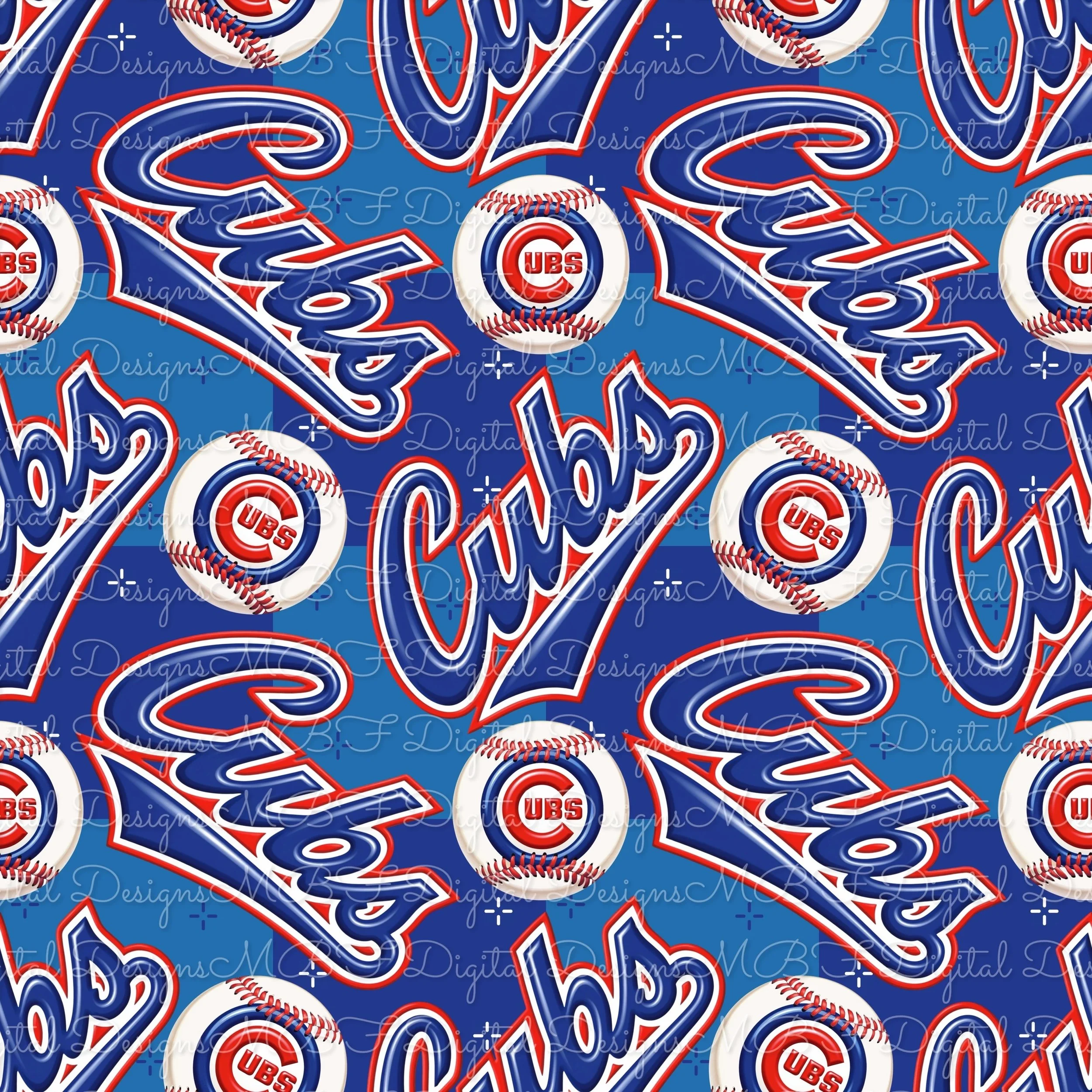 Chicago Cubs  Logos ‘N Baseballs