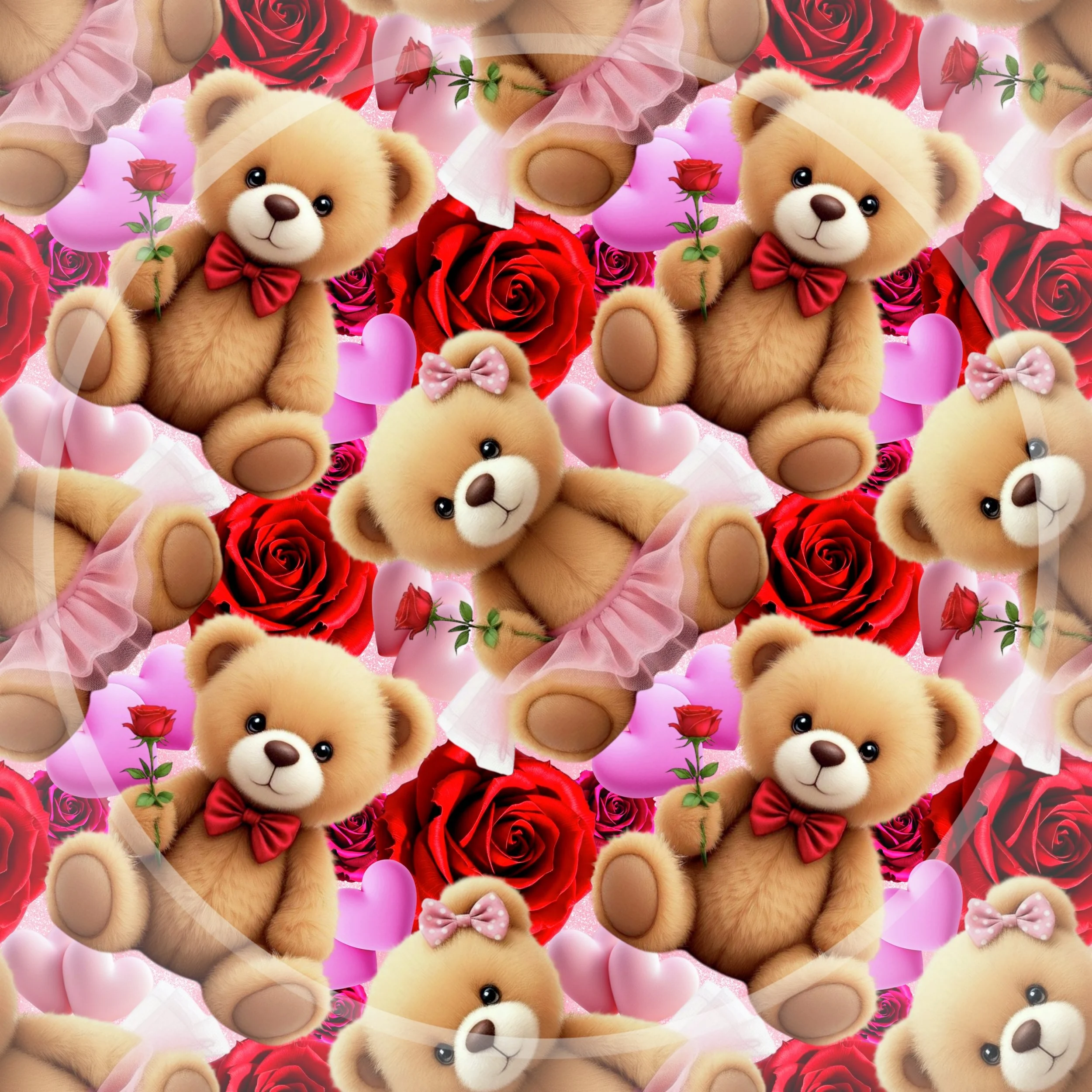 I Love You Beary Much (pink glitter color way)
